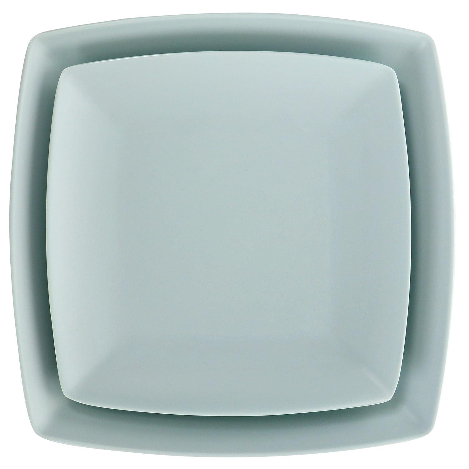 Gibson Home Gibson Home Grayson Melamine 16 Piece Square Dinnerware Set In Mint