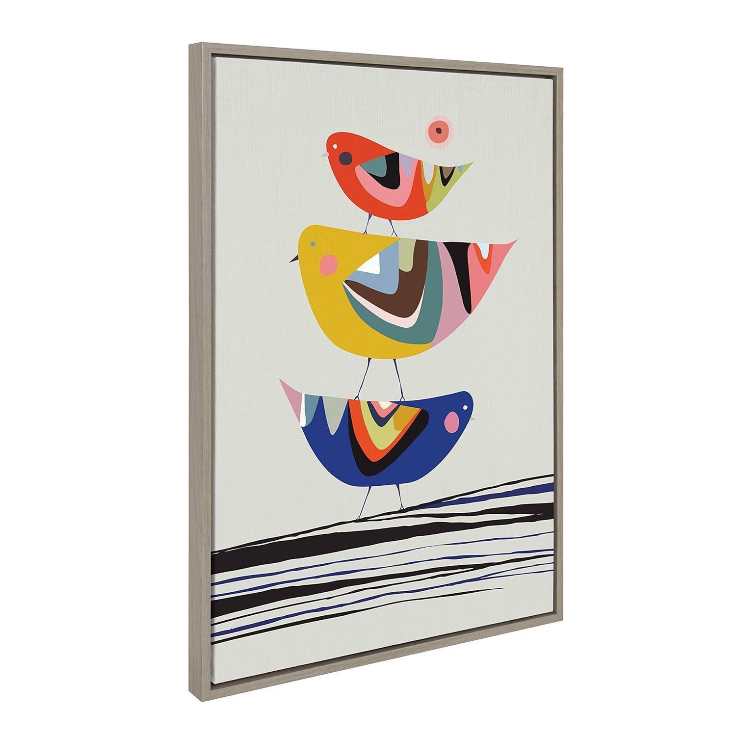 23" x 33" Sylvie the Family Tree Framed Canvas by Rachel Lee Gray - Kate & Laurel All Things Decor: Modern Vertical Digital Art