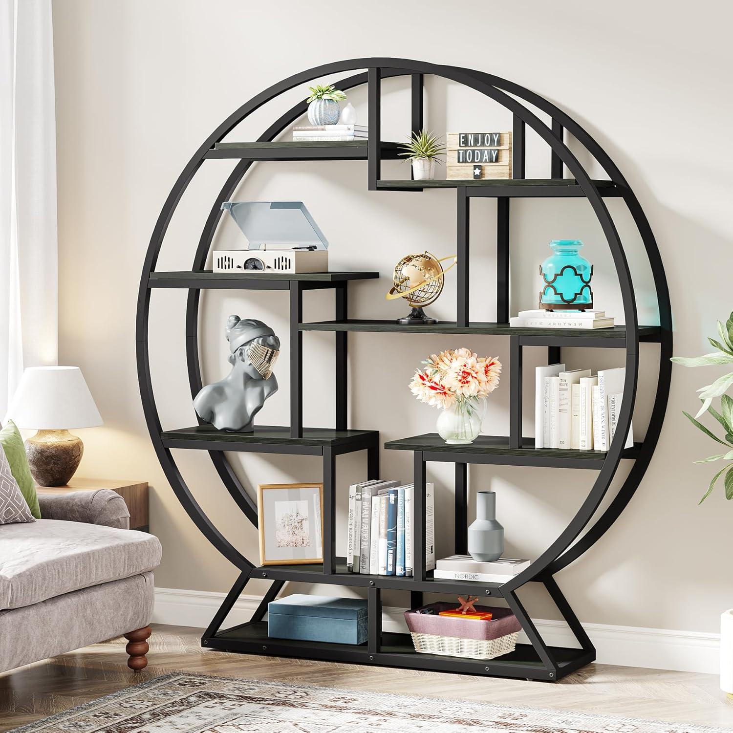 17 Stories Drino 63" H x 59" W Steel Geometric Bookcase
