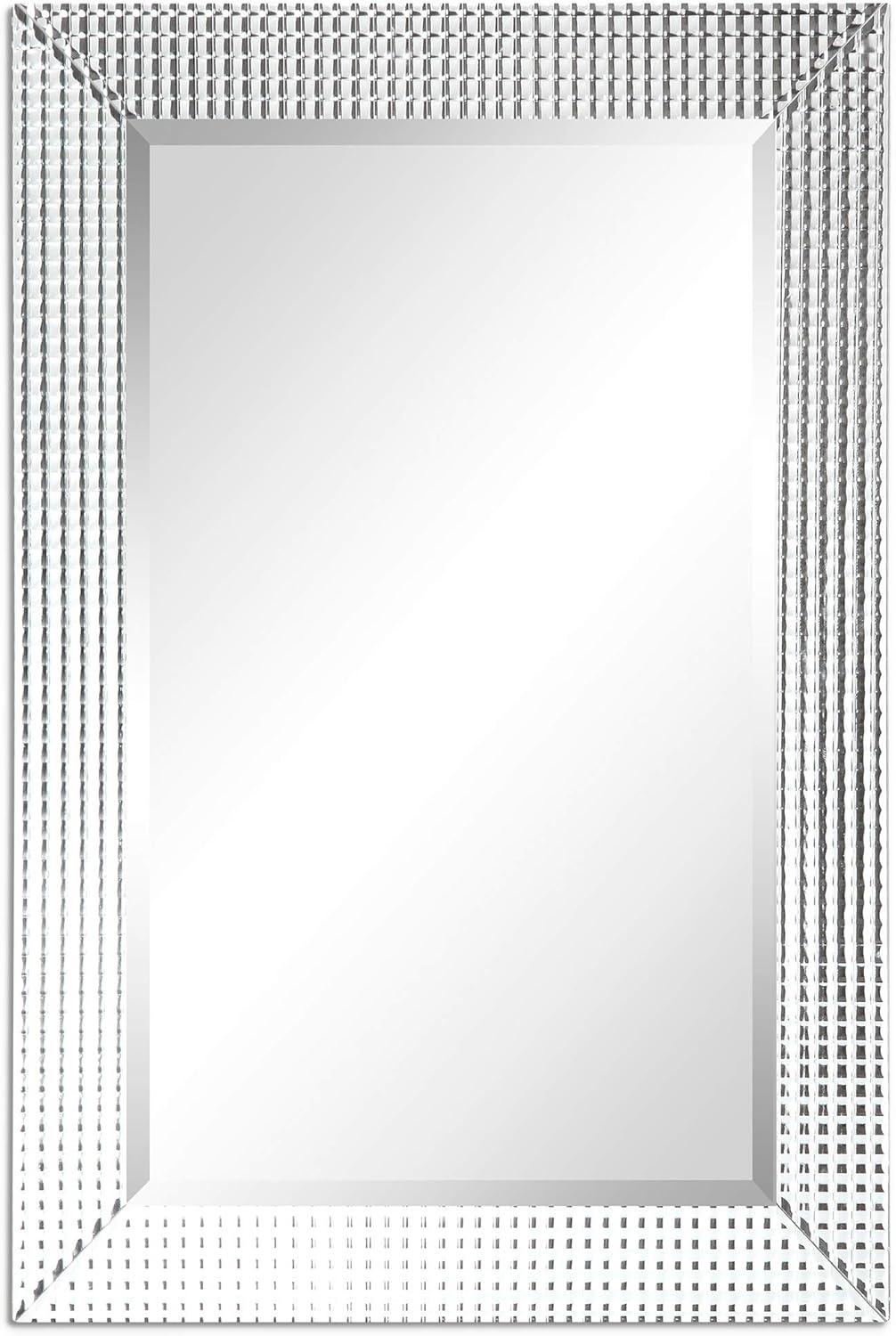 Empire Art Direct Bling Beveled Glass Rectangle Wall Mirror - Clear 24 in. x 1.26 in. x 36 in.