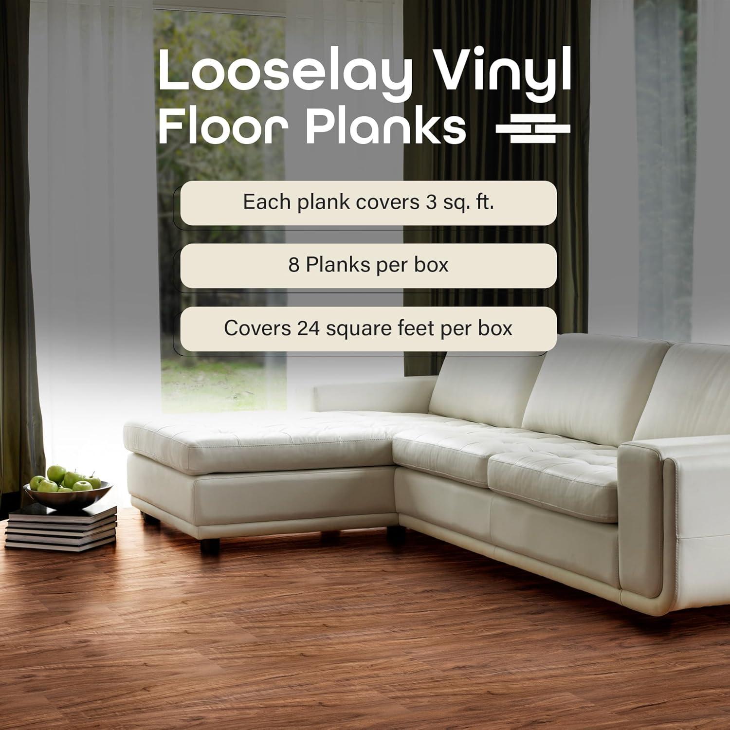 Achim Importing Co Flex Flor™ Looselay 5mm Thick 9'' W x 48'' L Vinyl Plank