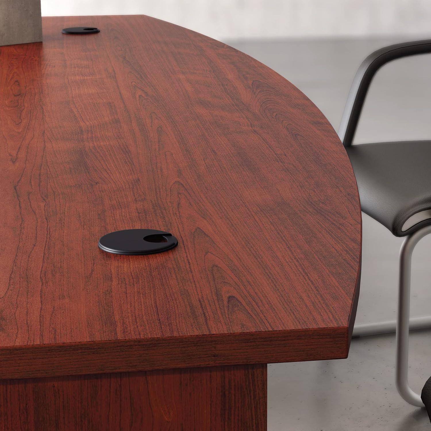 Classic Cherry Wood Executive Desk with Drawer and Filing Cabinet