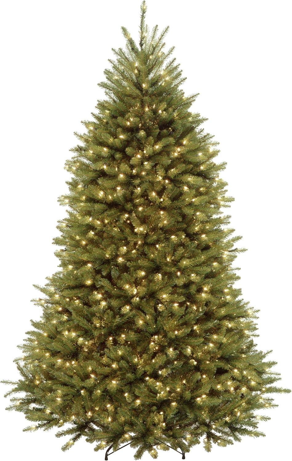 7.5' Green Fir Artificial Christmas Tree with Dual Color LED Lights