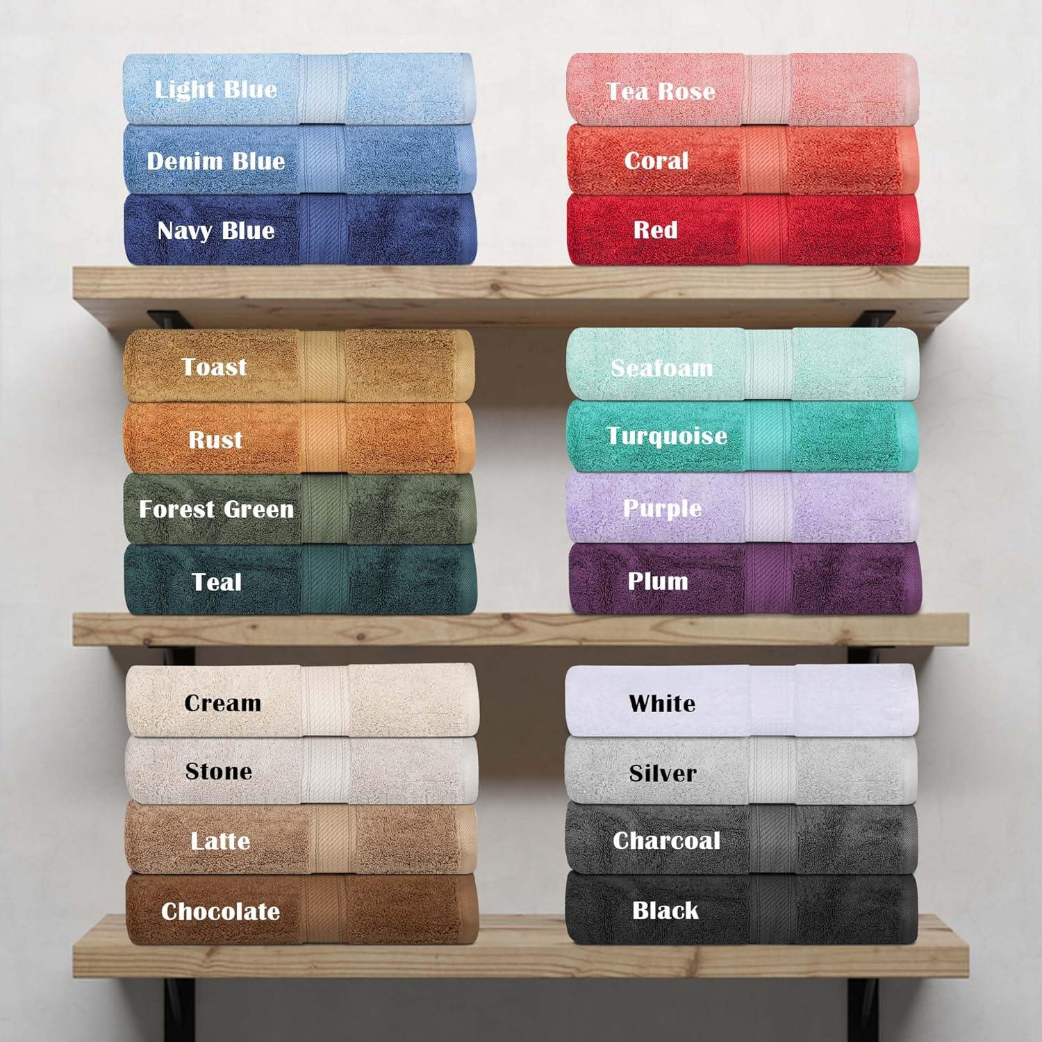 Ultra Soft Stone Egyptian Cotton 8-Piece Towel Set