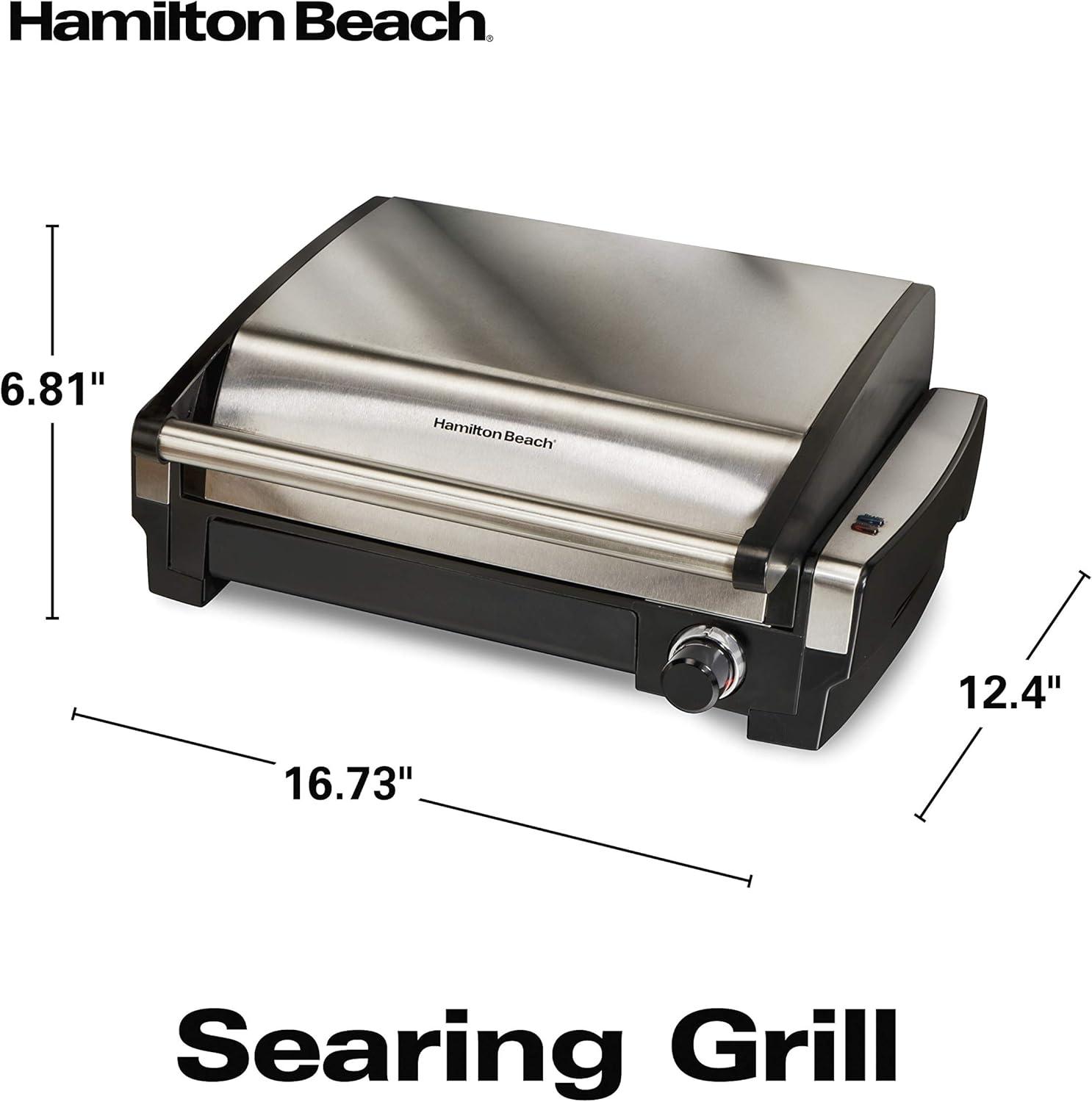 Hamilton Beach® Searing Grill Nonstick Cooking Plate Stainless Steel