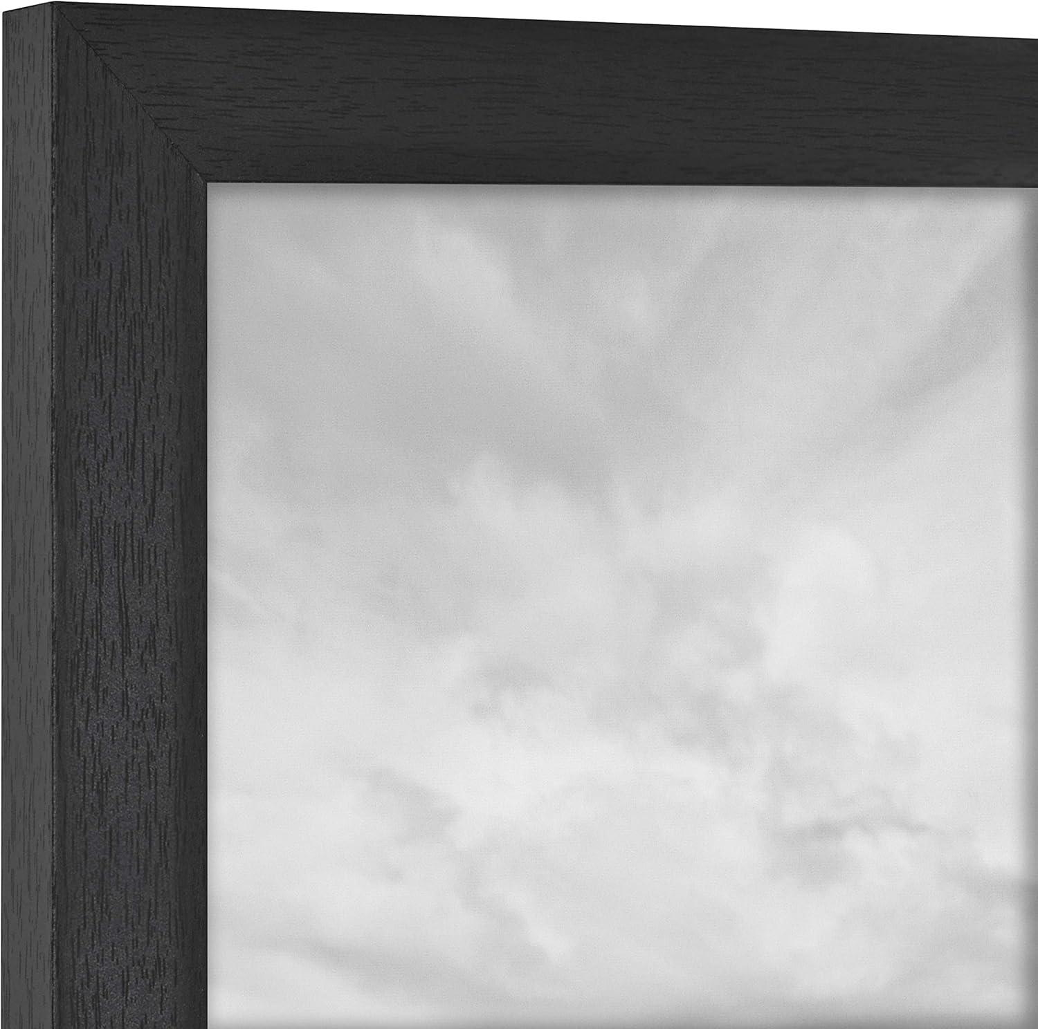 Modern Black Woodgrain MDF 24x36 Wall Frame