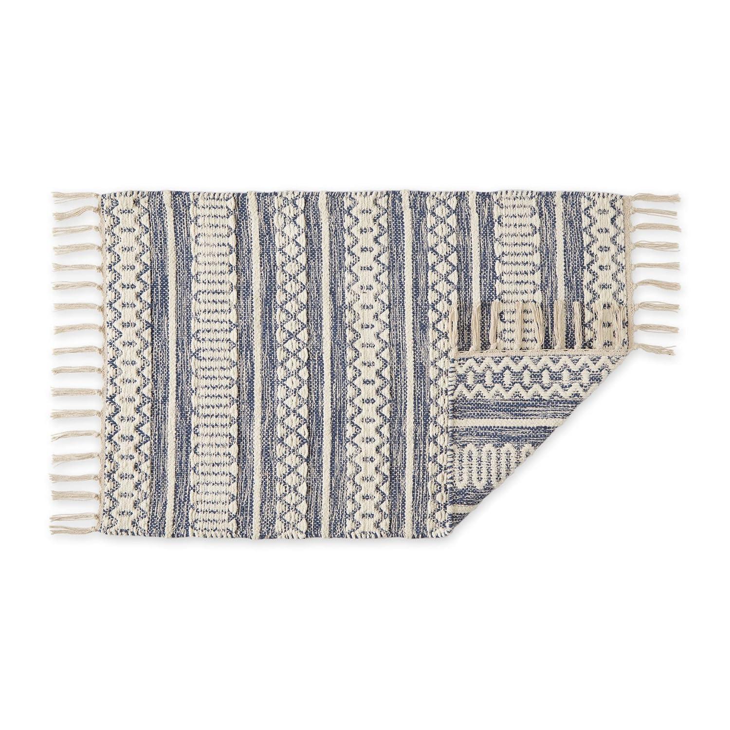 Design Imports Chenille Doodle Lines Rug - French Blue - 2 X 3 Ft