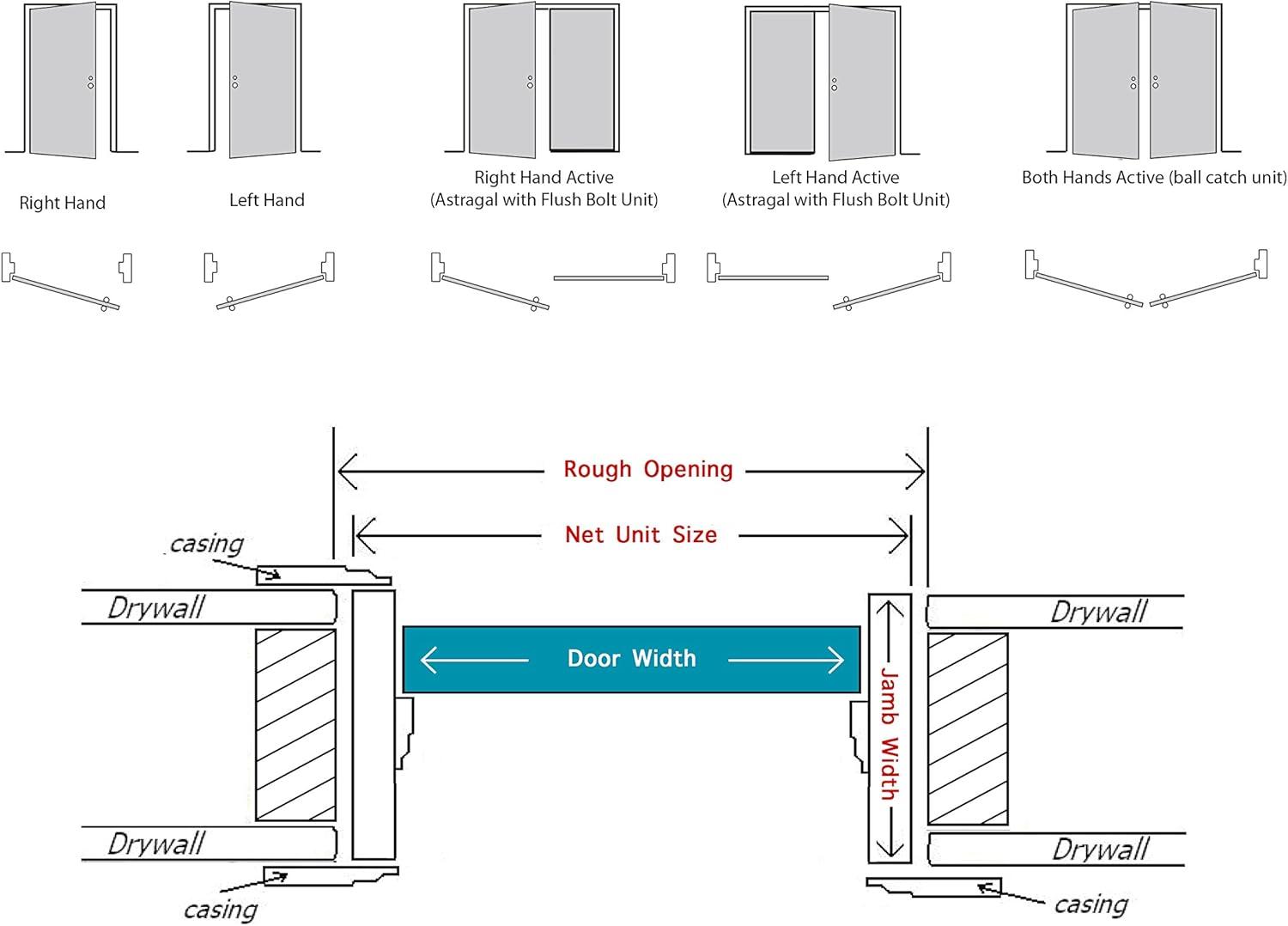 60 in. x 80 in. Smooth Craftsman Both Active Solid Core Primed Molded Composite Double Prehung Interior Door