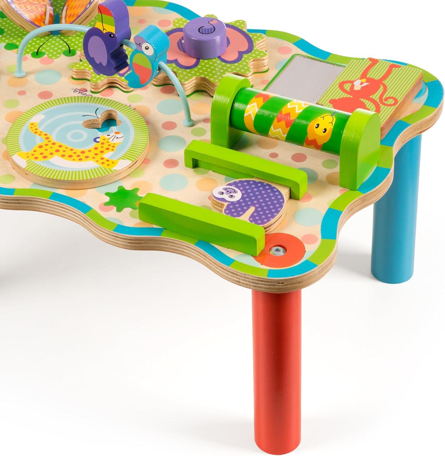 Melissa & Doug First Play Childrens Jungle Wooden Activity Table for Toddlers