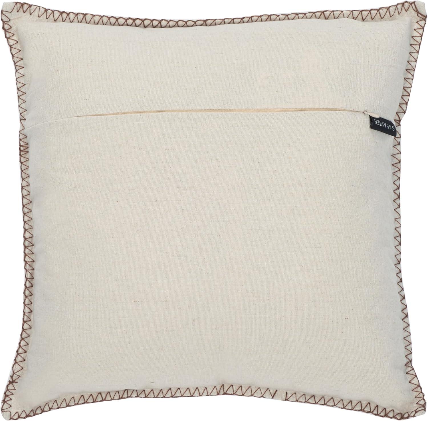 Schwartz Embroidered Cotton Reversible Throw Pillow