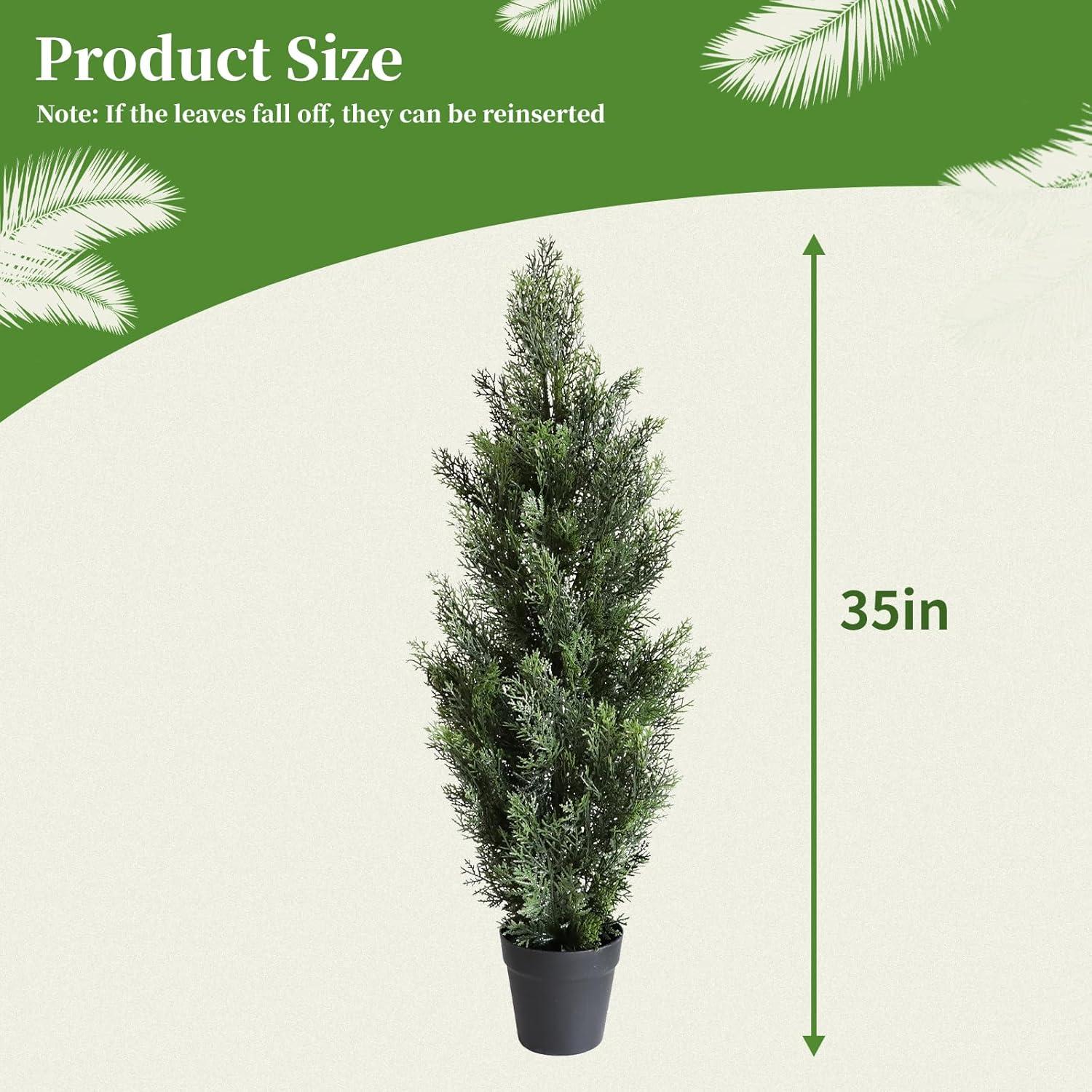 DR.Plazen 2 Pack 33 Leaves  Lifelike Artificial Boston Fern Plants, Premium Faux Greenery for Home Office Porch Decor, Hanging or Pot Display, Indoor/Outdoor Use (Pot Not Included)​