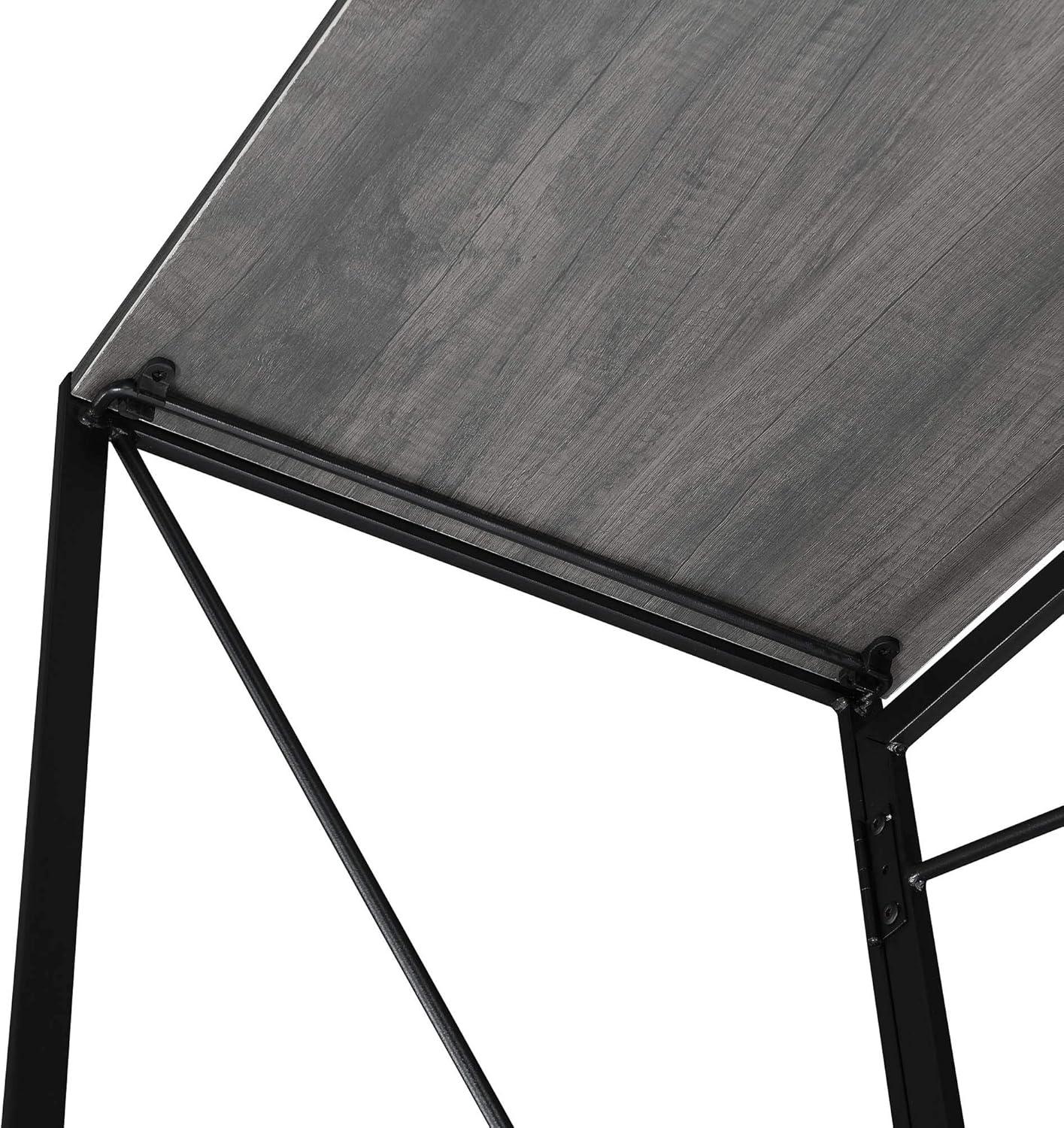 Convenience Concepts 29.50 inches Tall Xtra Folding Desk, Faux Birch/Black, All ages