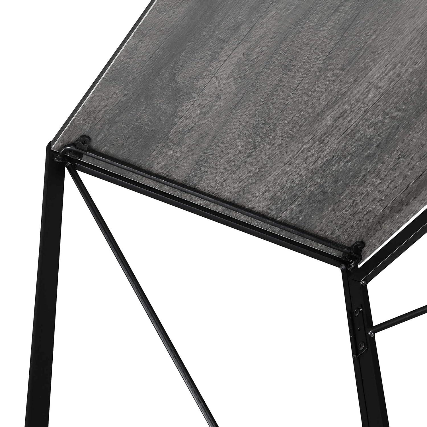 Convenience Concepts 29.50 inches Tall Xtra Folding Desk, Faux Birch/Black, All ages