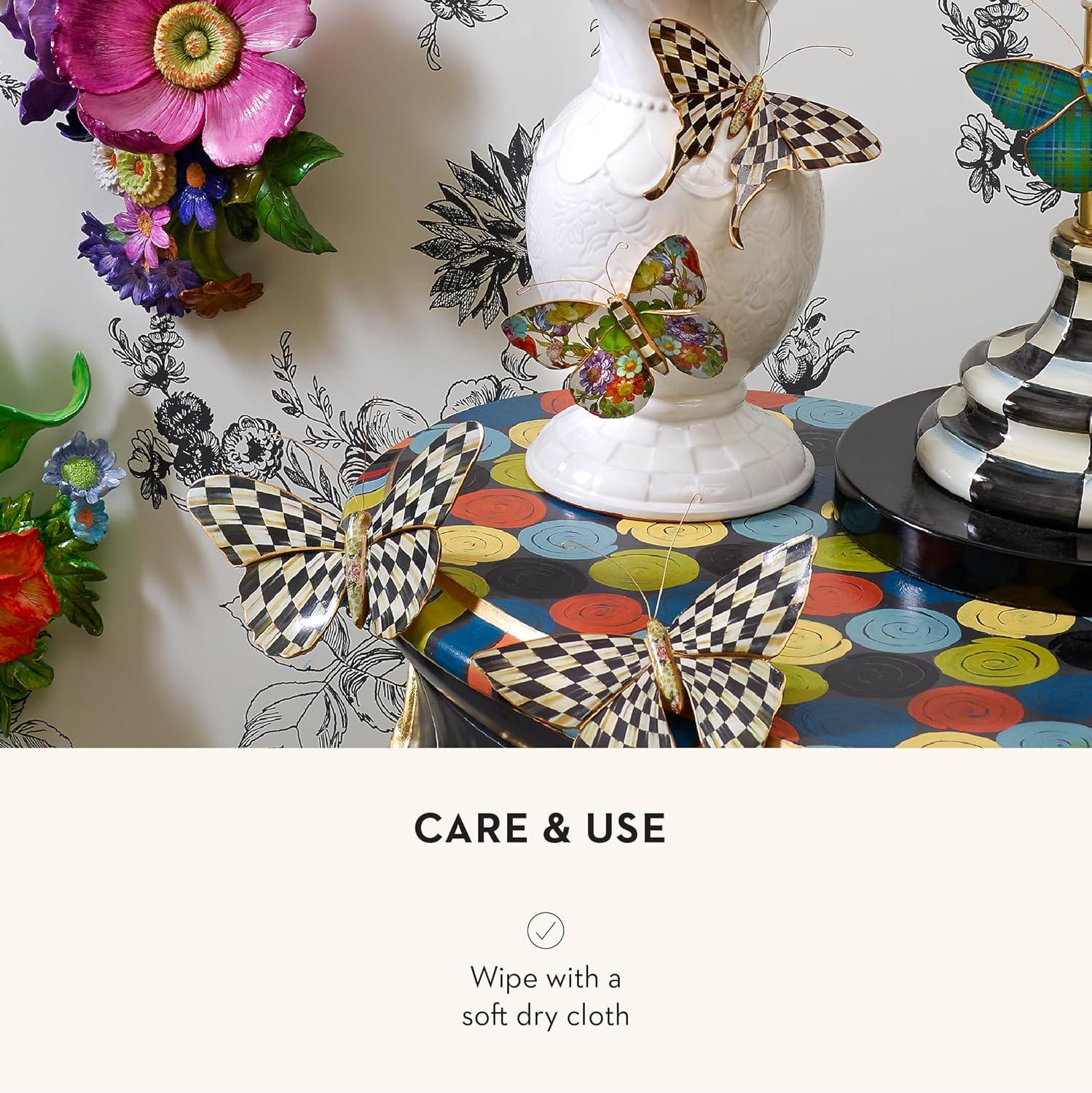 MacKenzie-Childs Courtly Check® Butterfly Duo Wall Decor 2 - Piece Set