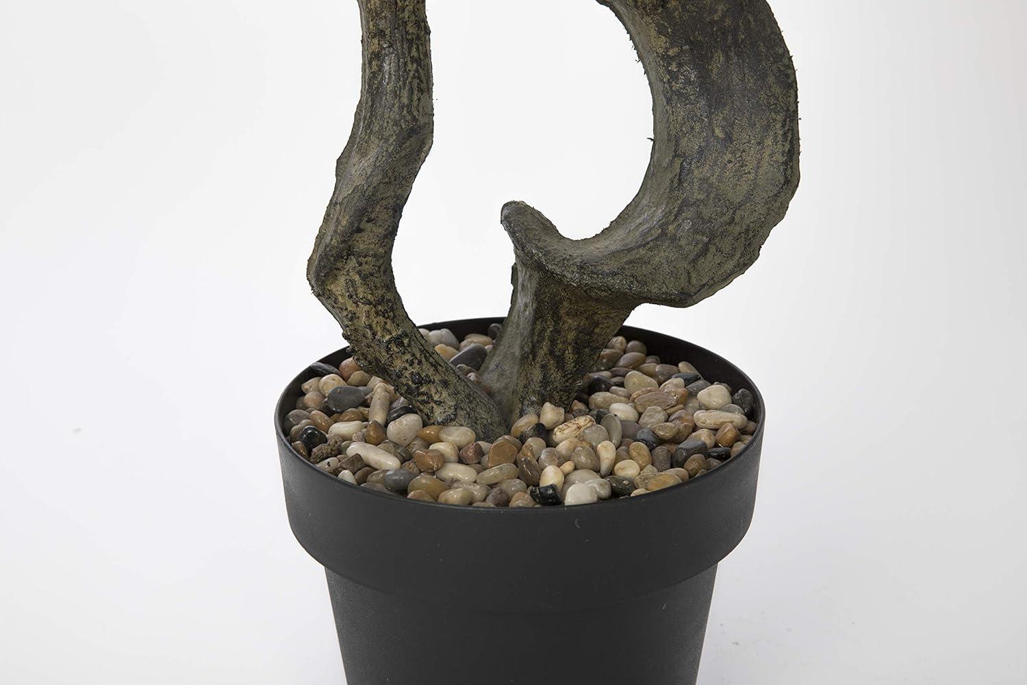 Vintage Home Artificial Faux Vintage Real Touch 53" Tall Bonsai Tree with Fiberstone Planter, Indoor and Outdoor use