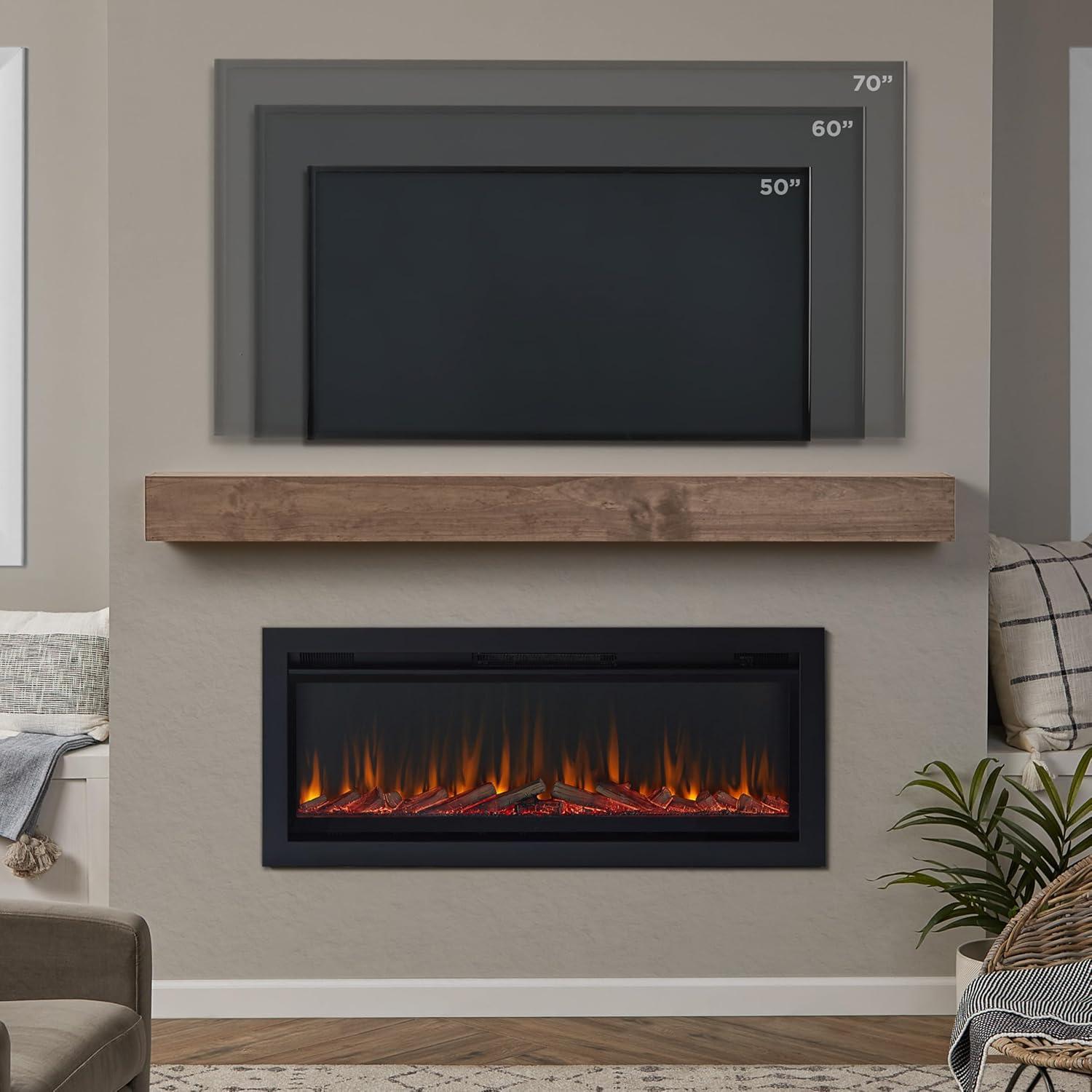 Wall-Mount or Recessed Electric Fireplace by Real Flame