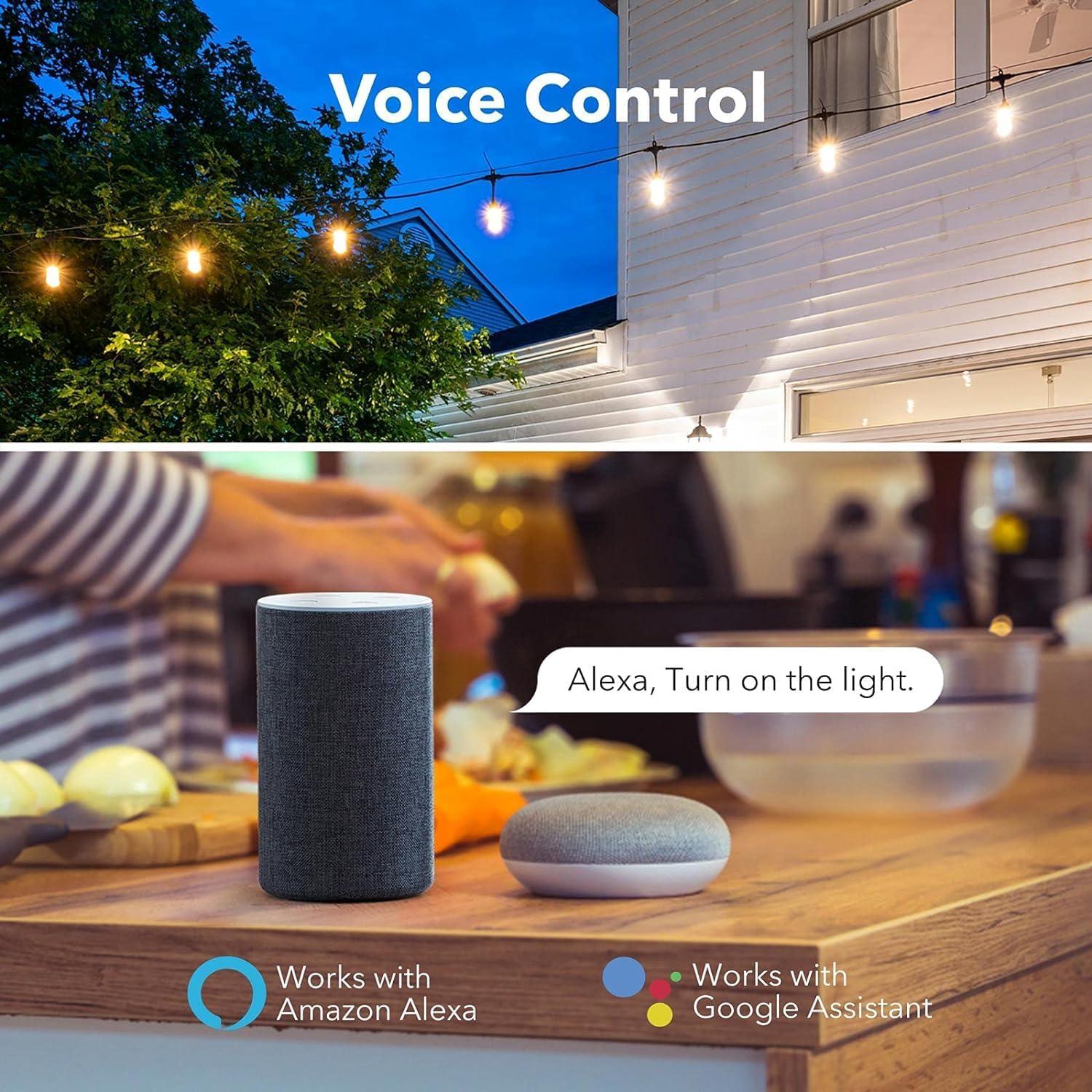 HBN Outdoor Smart Plug Waterproof WiFi Outdoor Outlet Timer with 6 Grounded Outlets, Remote & Voice Control Heavy Duty Yard Stake Plug Compatible with Alexa and Google Assistant