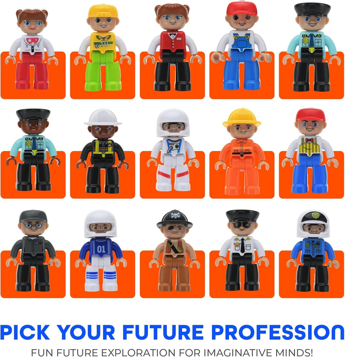 3 inch, Playmags Magnetic Figures Community Set of 15 Pieces