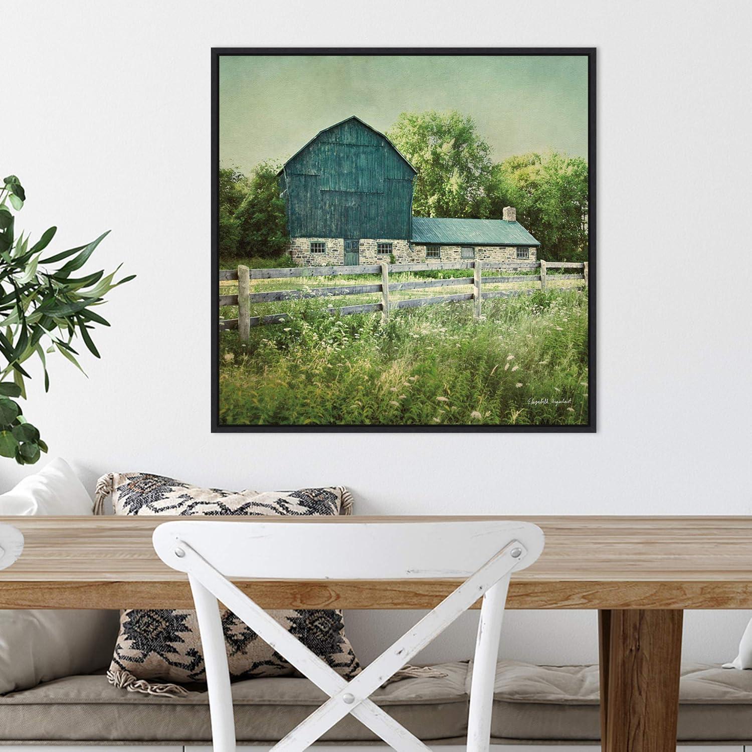 Amanti Art Blissful Country III (Barn) by Elizabeth Urquhart Framed Canvas Wall Art