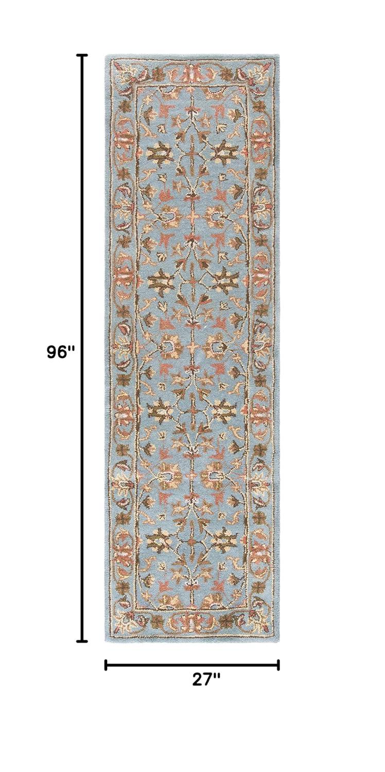 Heritage HG969 Hand Tufted Runner Rug - Blue/Blue - 2'3"x8' - Safavieh.