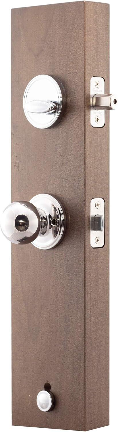 Copper Creek Handleset with Single Cylinder Deadbolt and Door Knob and Colonial Rosette