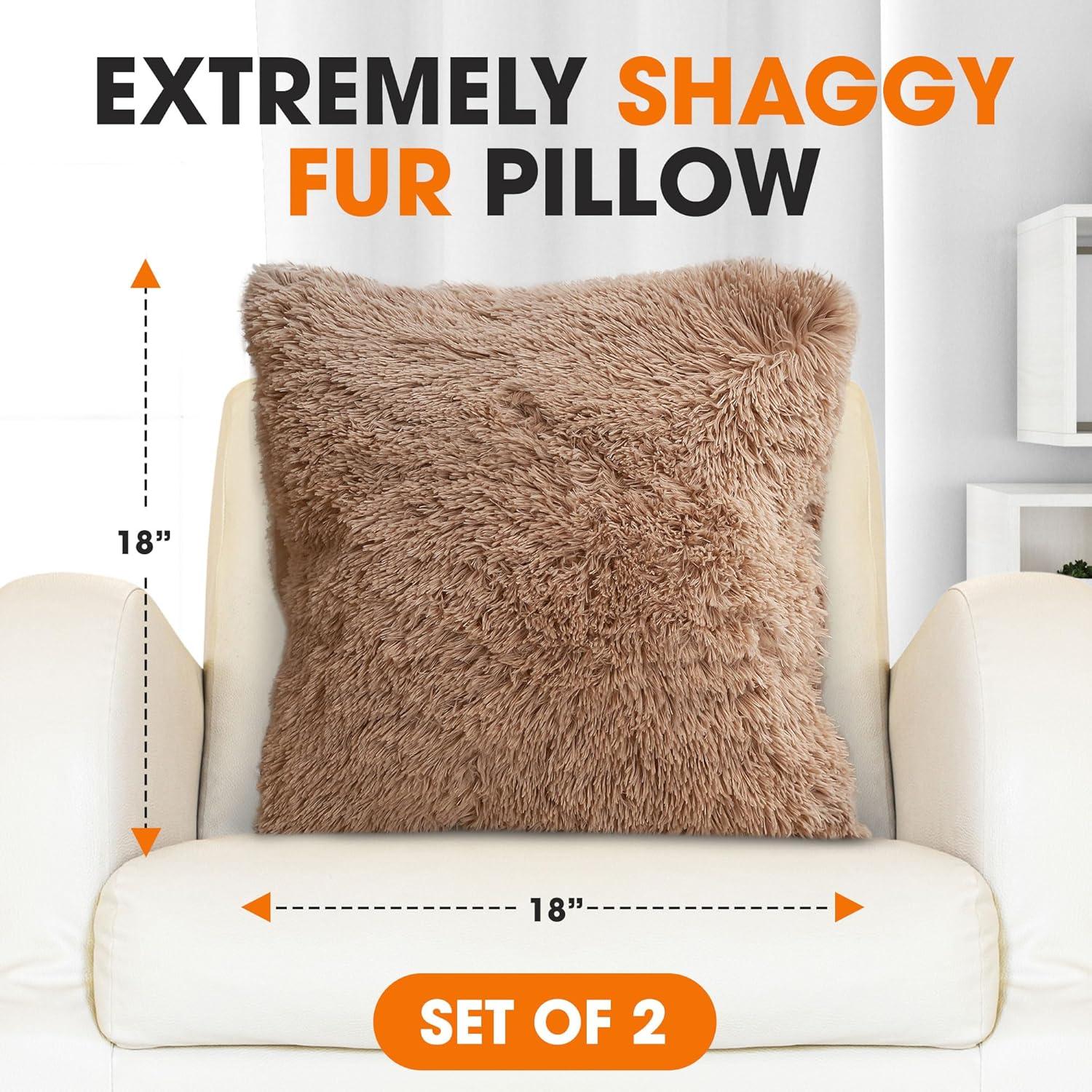 Faux Fur Throw Pillow