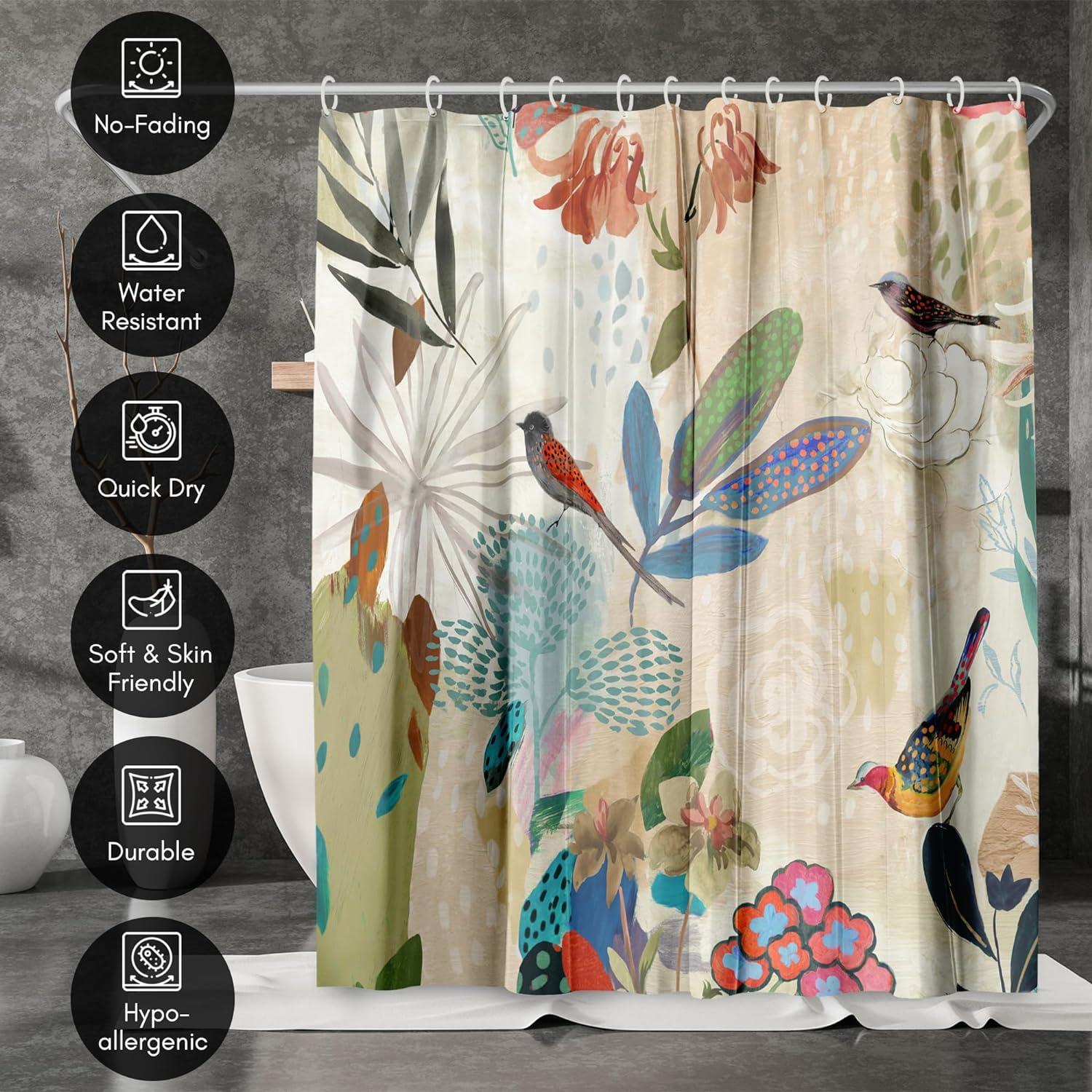 Floral Shower Curtain Where the Passion Flower Grows by PI Creative Art