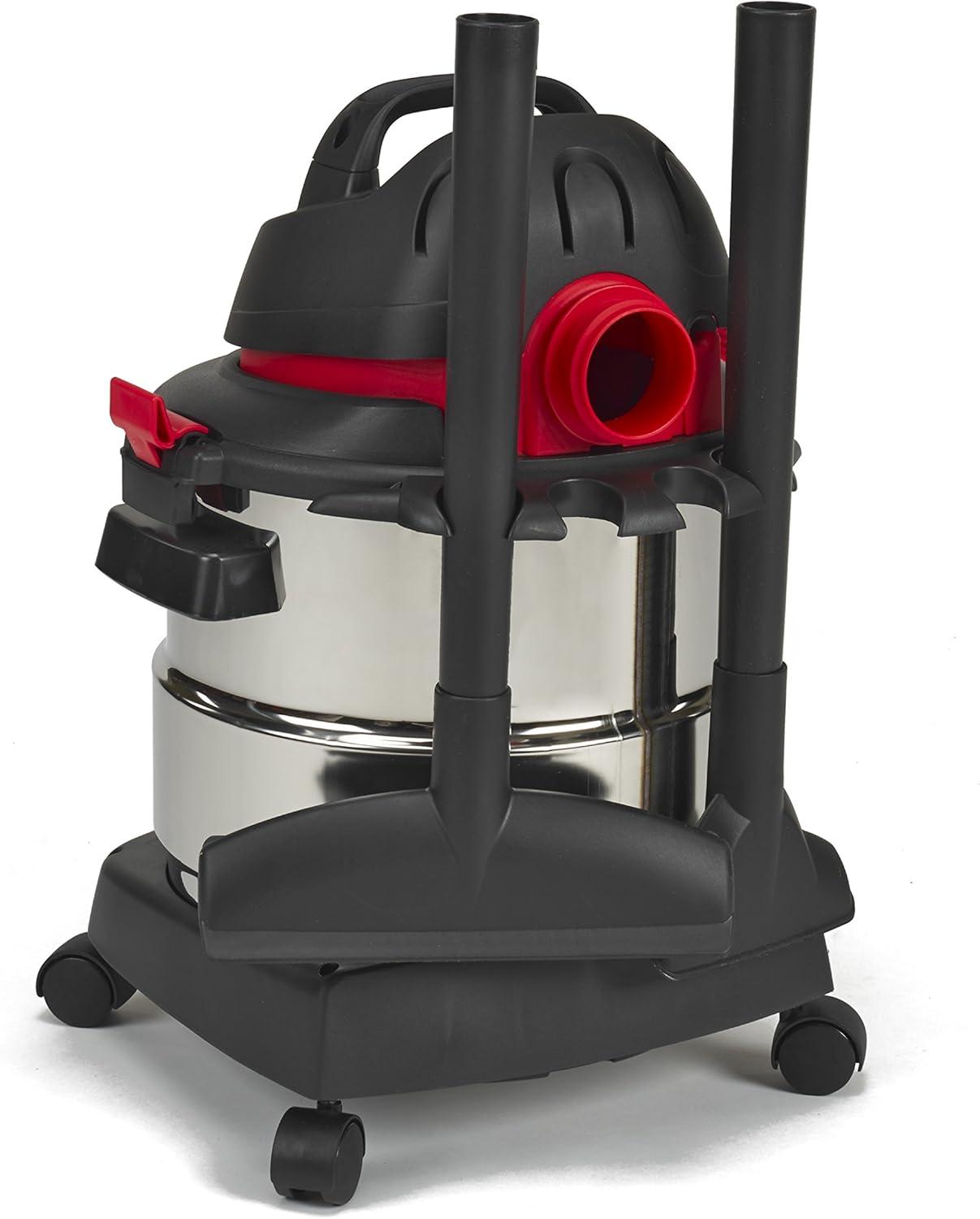 Shop-Vac 5989305 Wet/Dry Vacuum, 5 Gallon, 4.5 Peak HP Stainless Steel Vacuum, 1.25 Inch Diameter x 7 Foot Hose, 6 Ft Cord Length, Ideal for Jobsite, Garage, Car & Workshop
