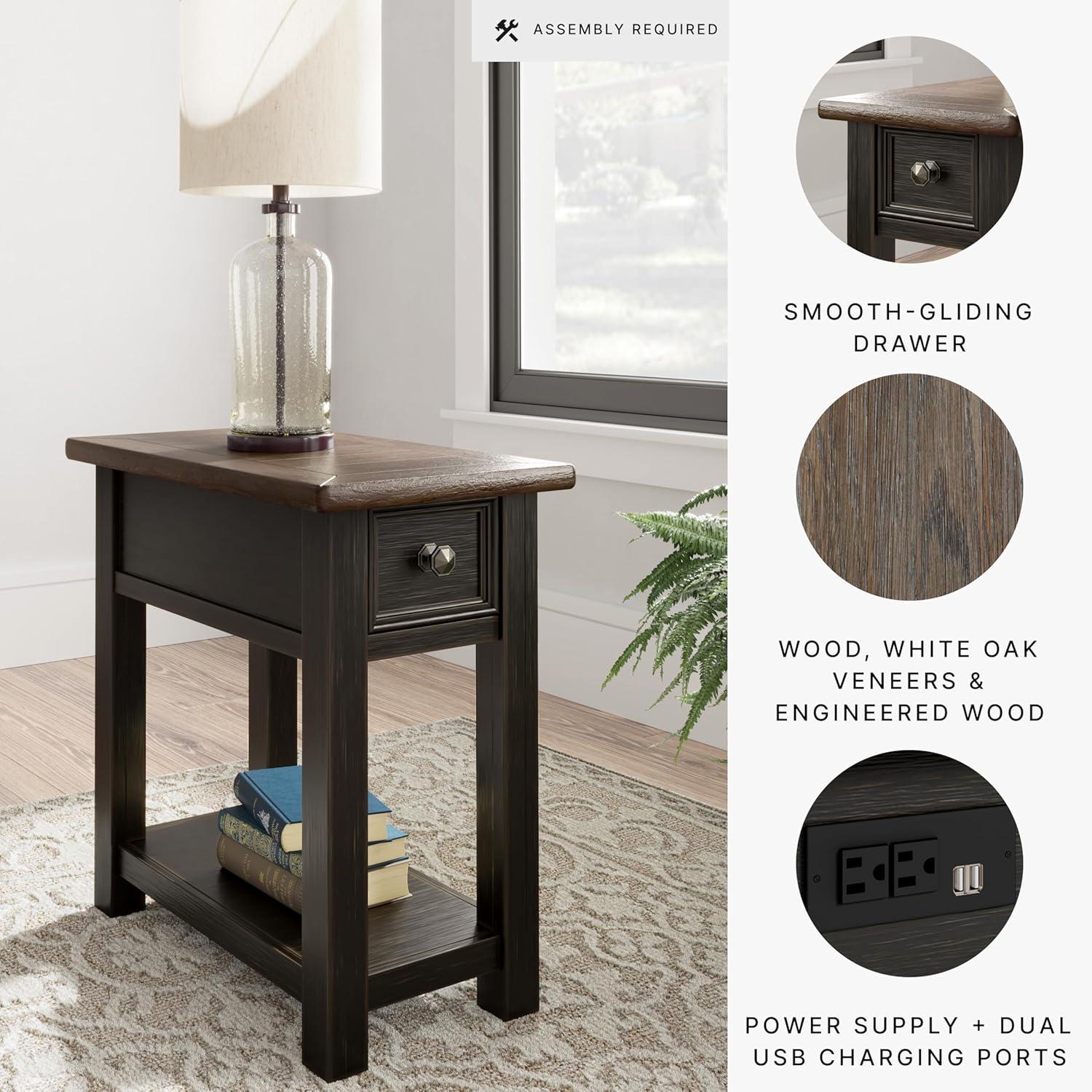 Signature Design by Ashley Casual Tyler Creek Chairside End Table Two-tone