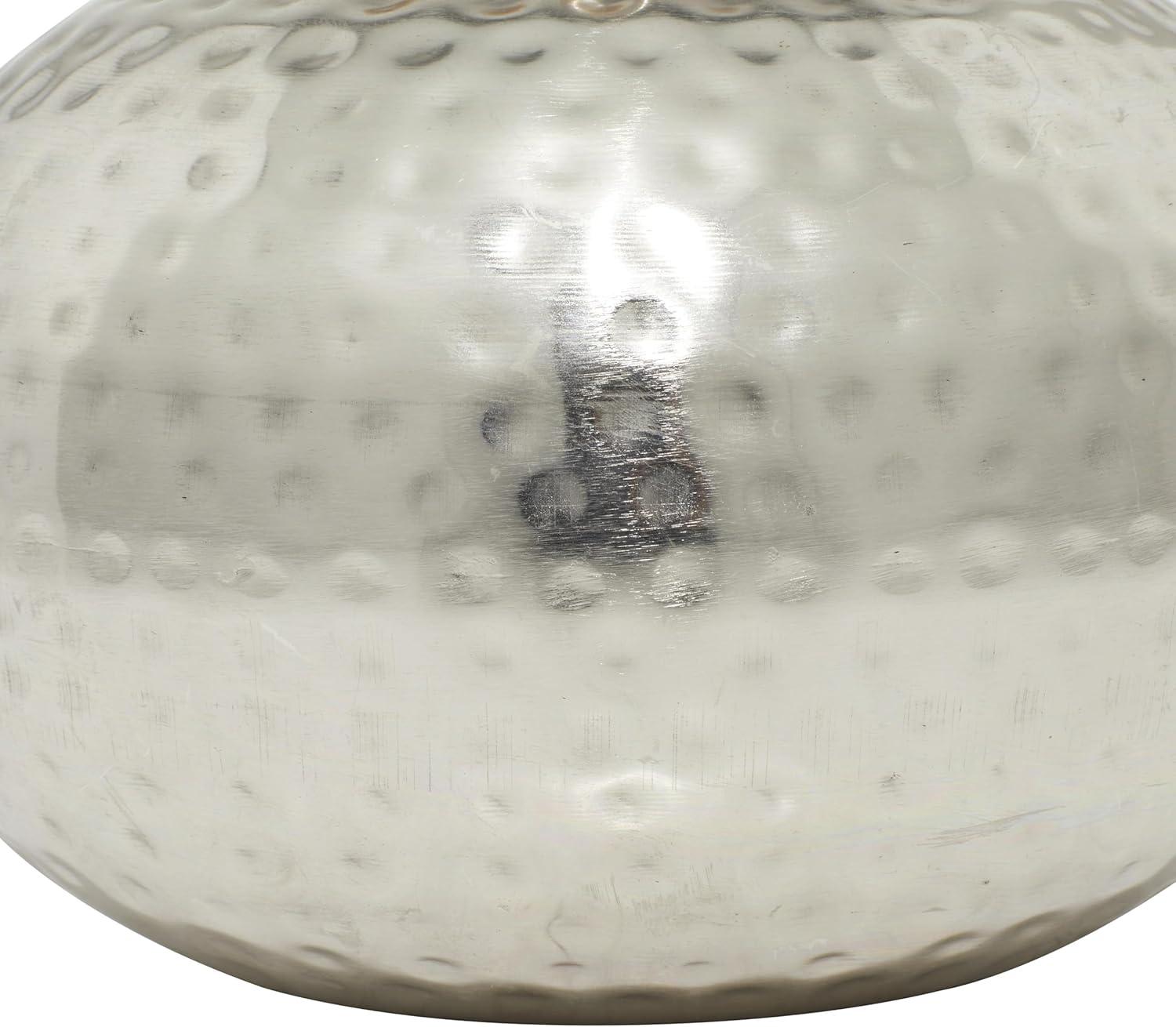 World Menagerie Lee Metal Hammered Silver Decorative Jars with Wood Lid