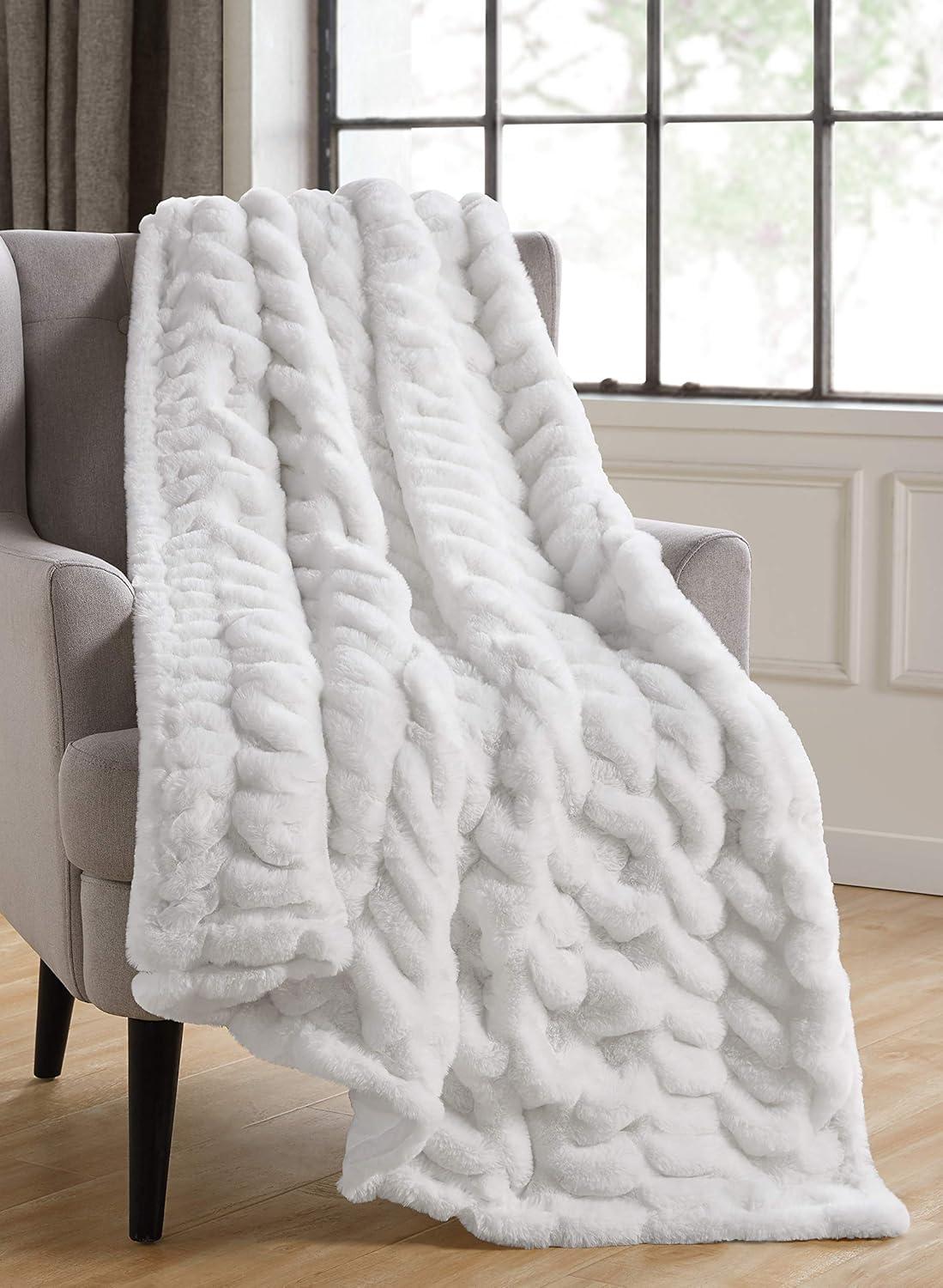 Tahari Home Isla Faux Fur Throw