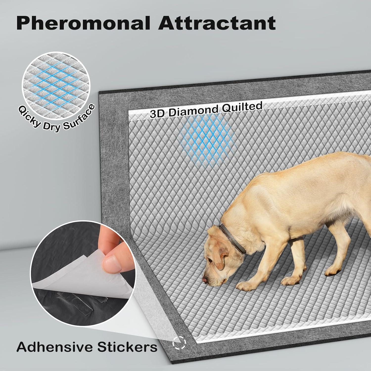 Gardner Pet Pee Pads for Dogs - 28 x 34 inchs - 100 Count - Activated carbon - Leak-Proof & Odor-Control - Full Edge Wrapping Pad