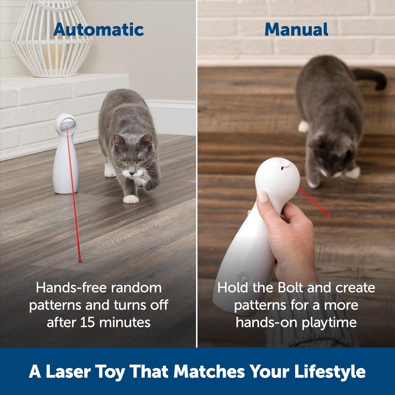 White Automatic Interactive Laser Cat Toy