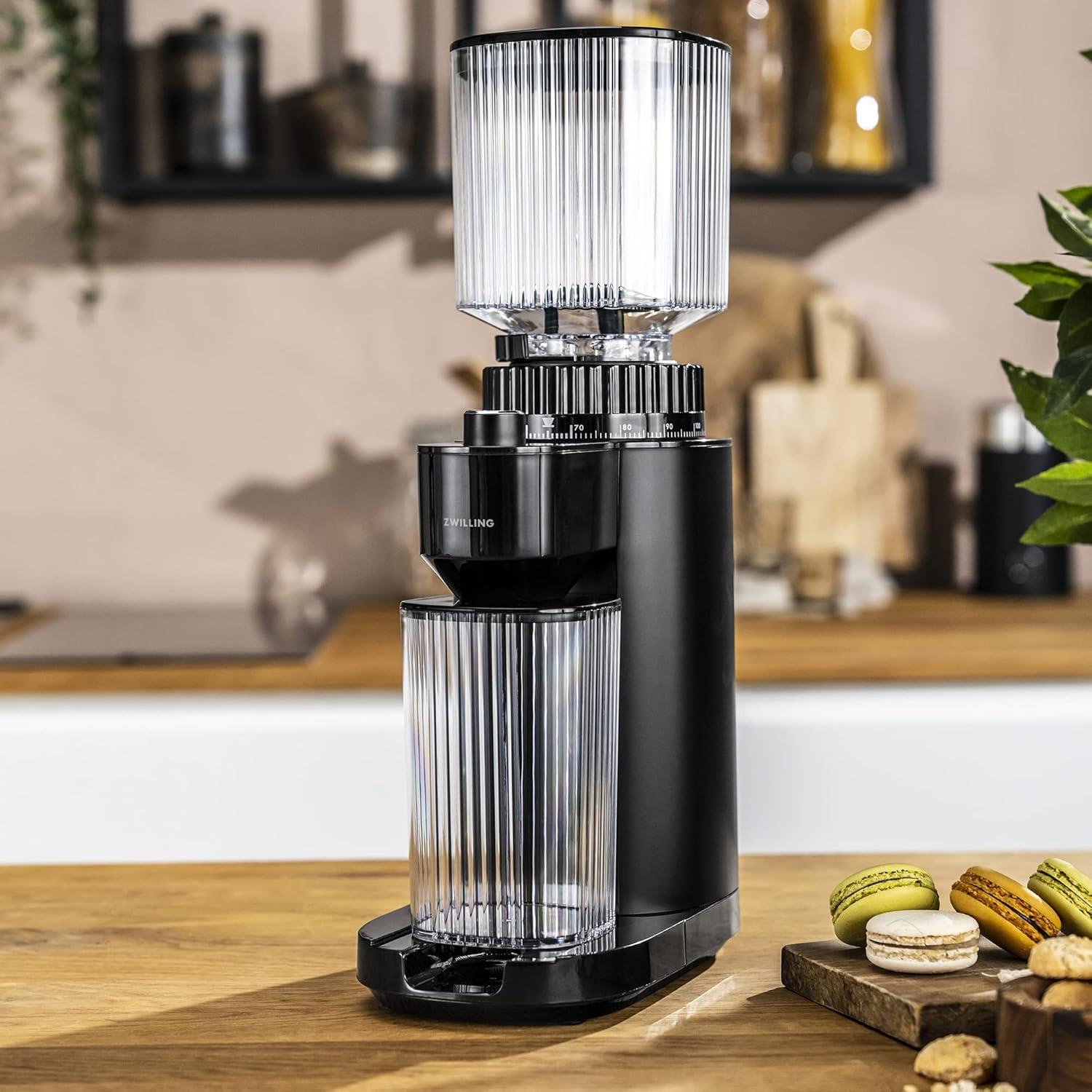 ZWILLING J.A. Henckels ZWILLING Enfinigy Burr Coffee Grinder Electric, 140 Coffee Grinding Options from Espresso to Drip Coffee
