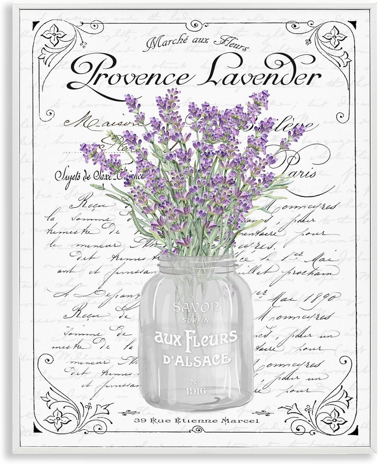 Stupell Industries Lavender Sprigs Bouquet Framed Giclee Art