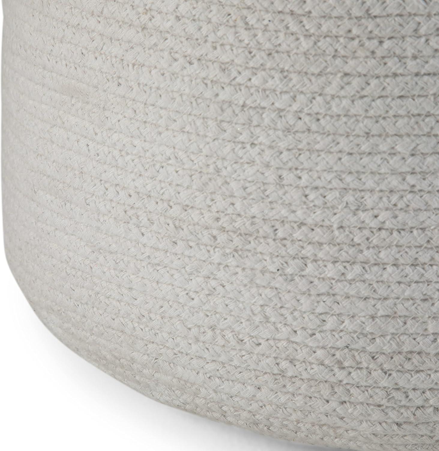 Simpli Home Serena Upholstered Pouf