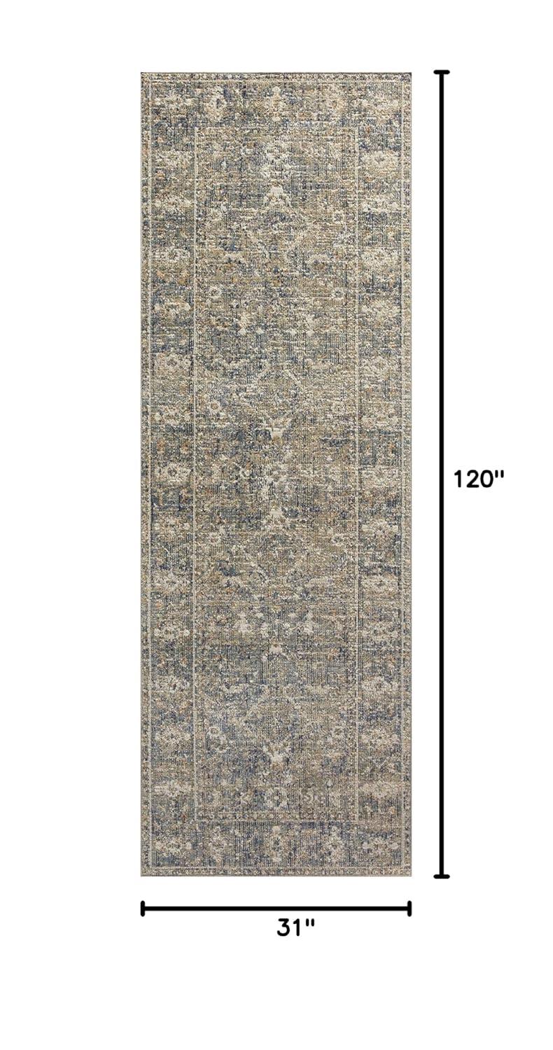 Rosemarie Rug by Chris Loves Julia x Loloi - Sand and Lagoon / 2'7" x 10' Runner