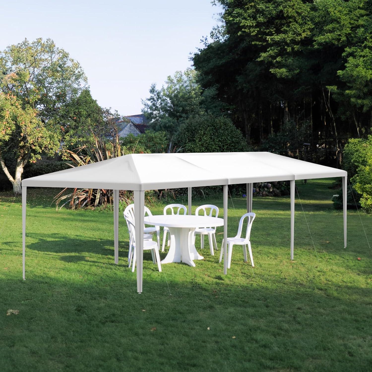 Lorelia 10'x30'Outdoor White Canopy Party Wedding Tent Heavy duty Gazebo garden BBQ