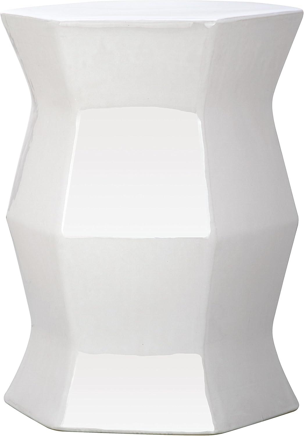 Modern Hexagon Ceramic Garden Stool  - Safavieh