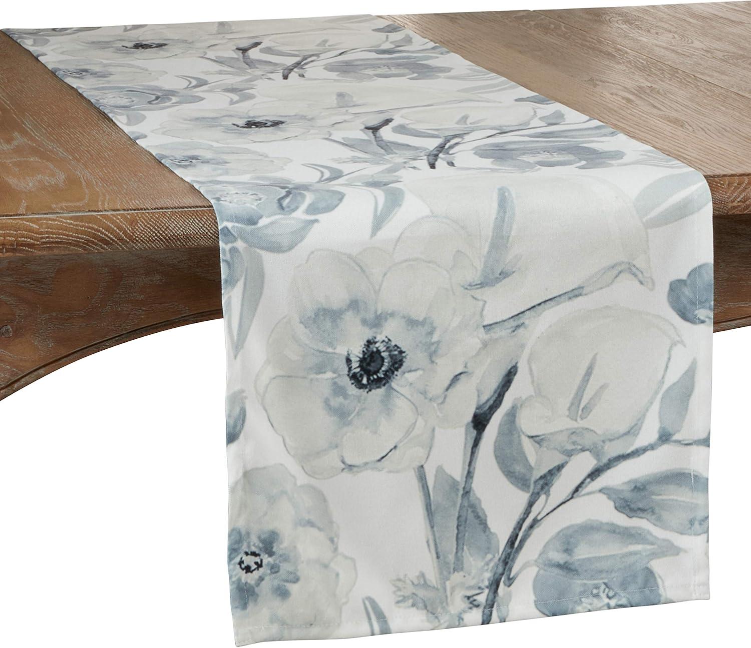 Watercolor Floral Polyester Table Runner