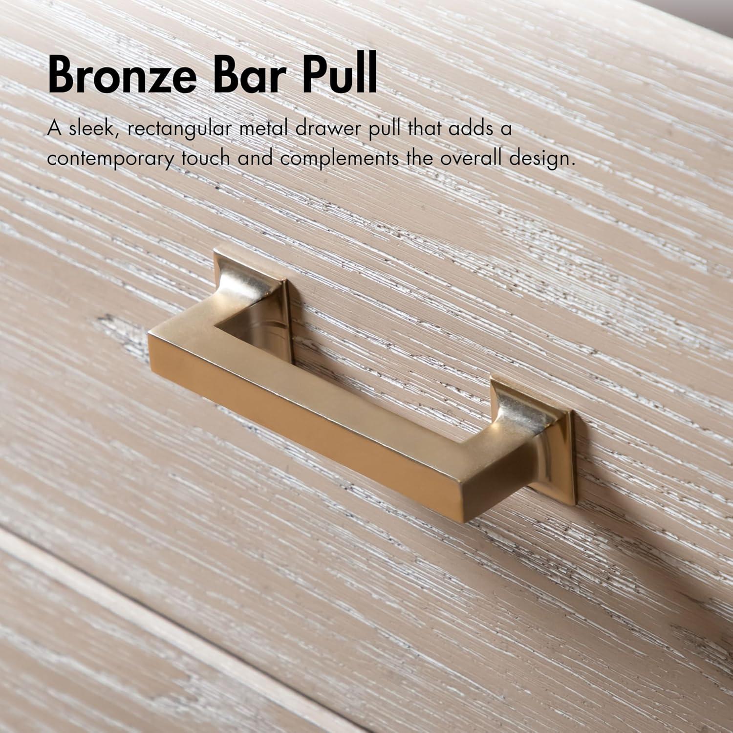 HOMES: Inside + Out 3pc Queen Neovesi Platform Bedroom Set Boho with 2 Nightstands Oak