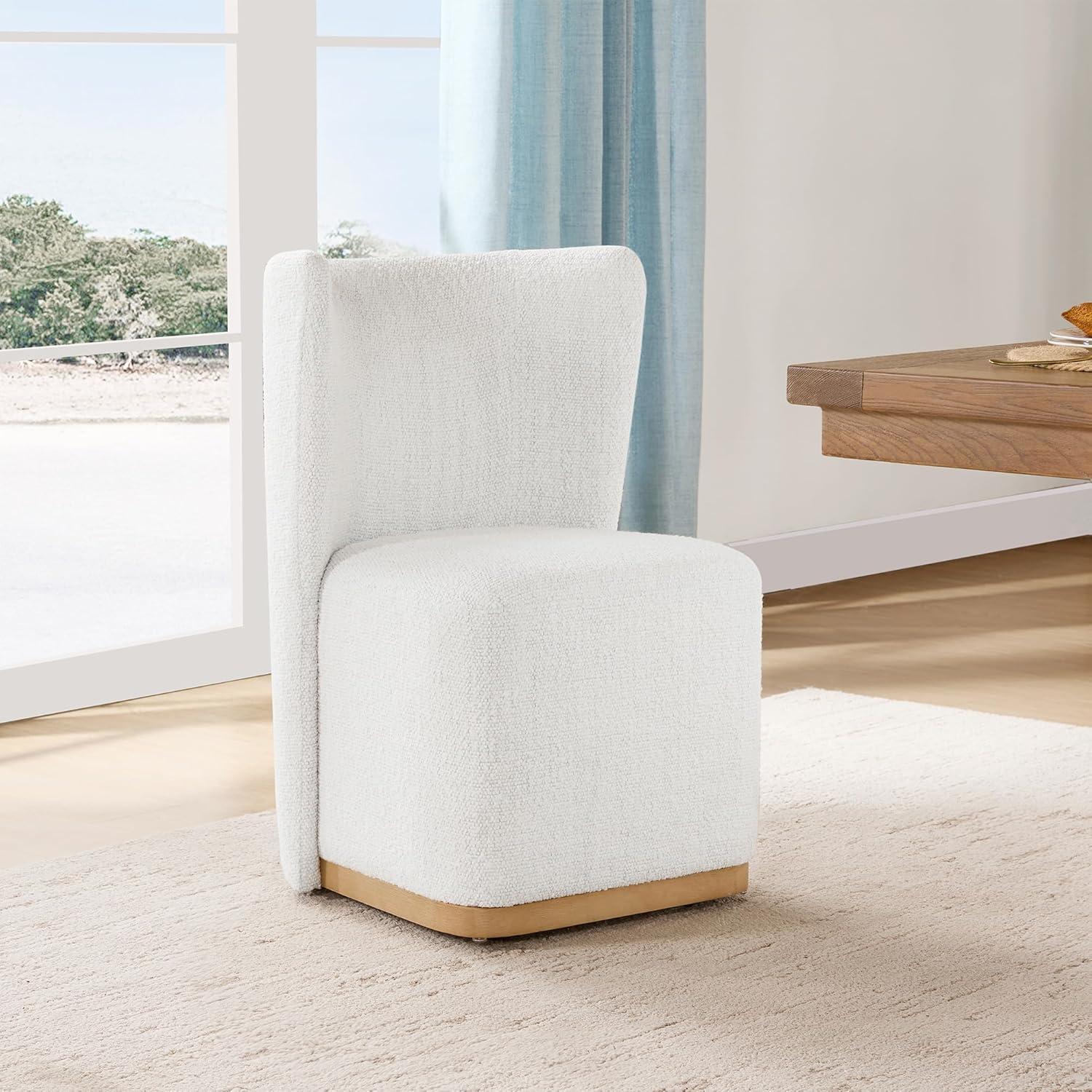 Geelt Upholstered Dining Chairs with Casters