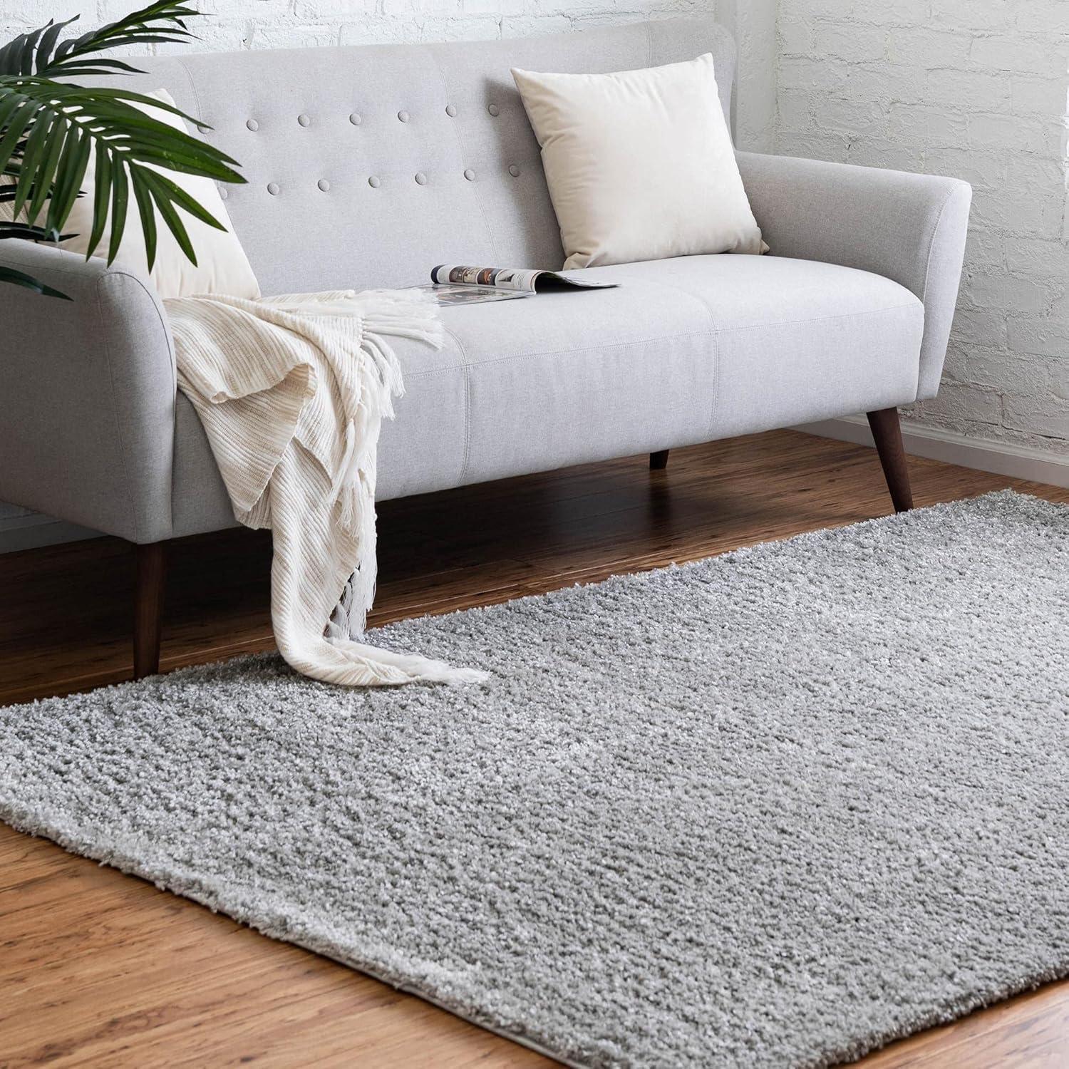 Unique Loom 8' 0 x 10' 0 Davos Shag Dusty Rose Area Rug