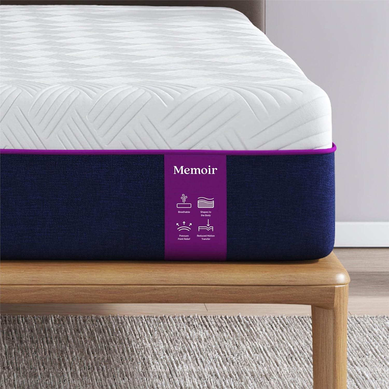 Signature Sleep Memoir 12" Memory Foam Mattress Full: Medium Firm, CertiPUR-US & OEKO-TEX Certified, 12" Thickness, Knit Cover