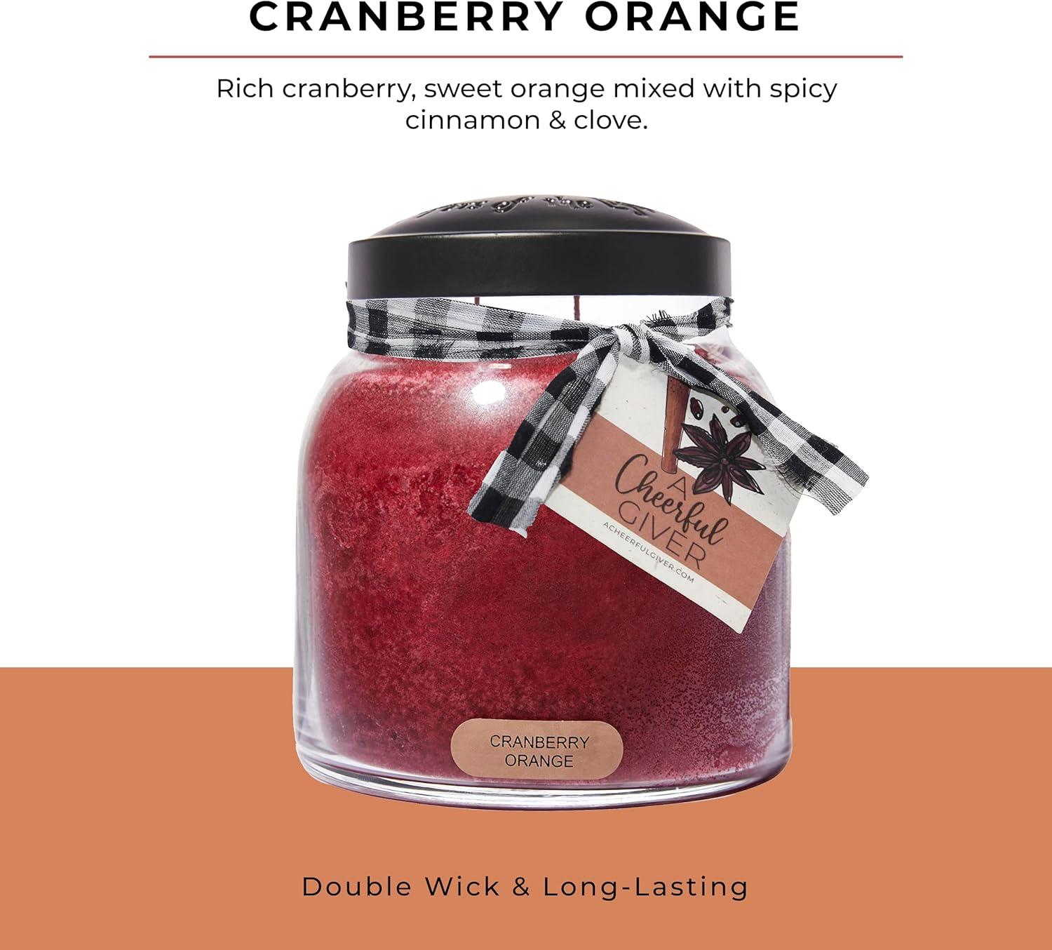 34oz Papa Jar Candle-Cranberry Orange