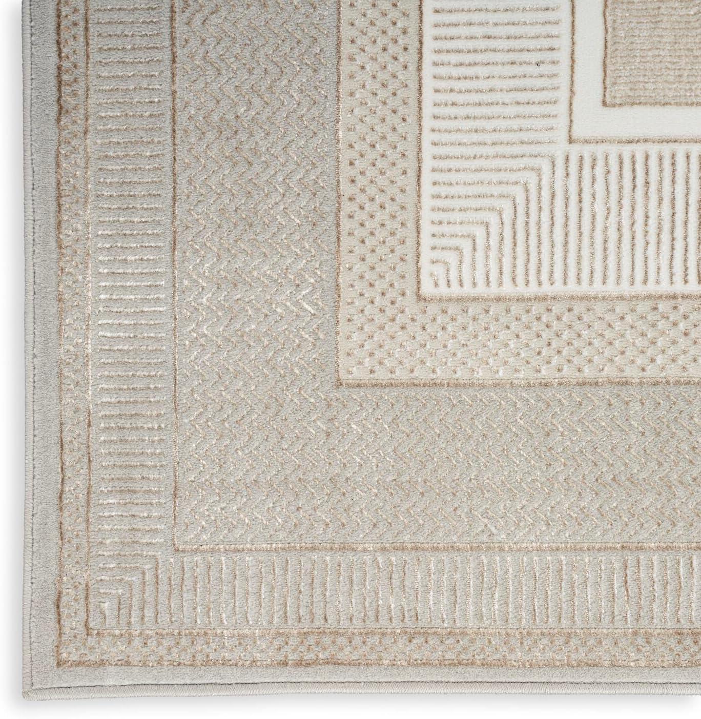 Nourison Glam 9' x 12' Ivory Modern Indoor Rug