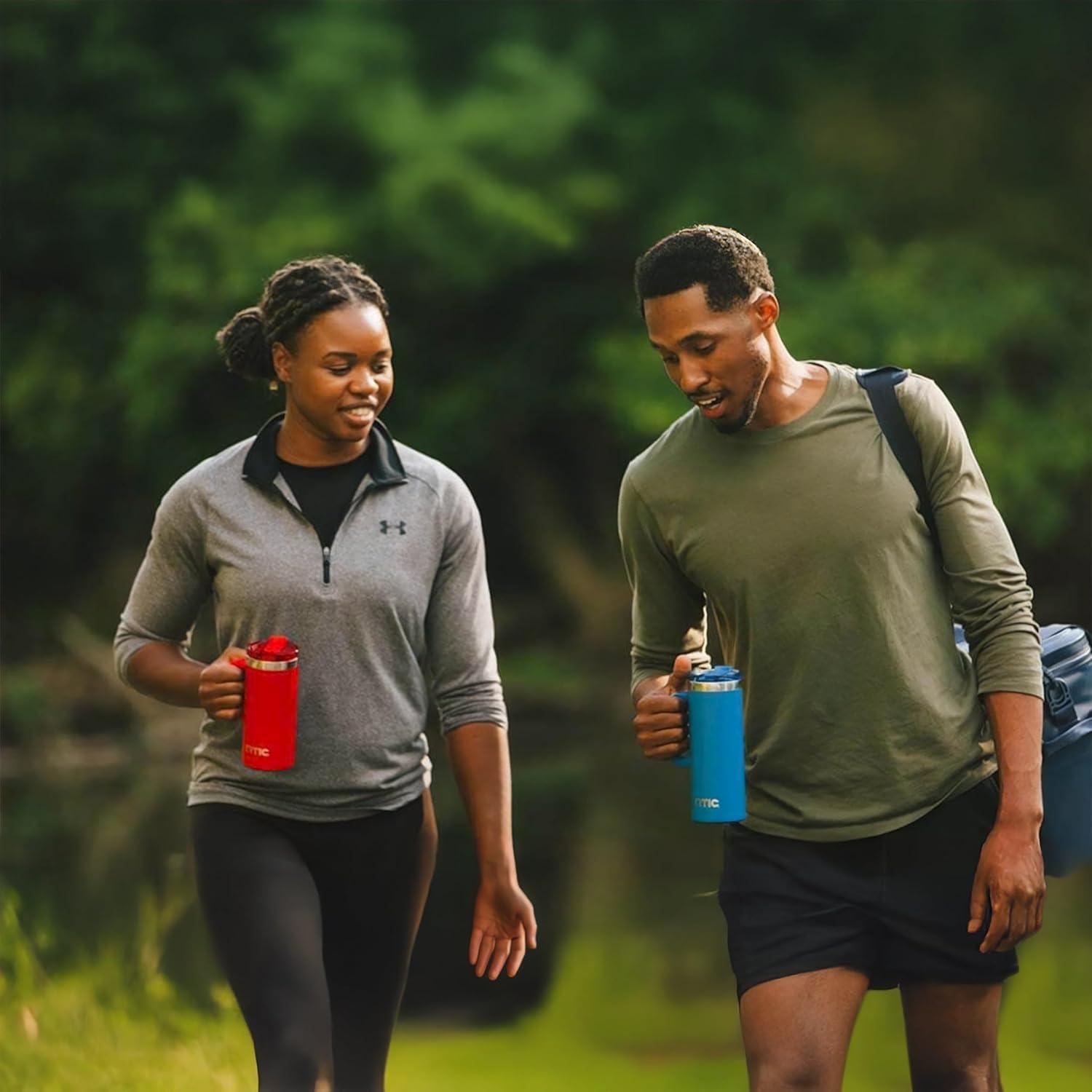 RTIC 20 oz Ceramic Lined Insulated Road Trip Travel Mug, Leak-Resistant Lid, Dusty Rose