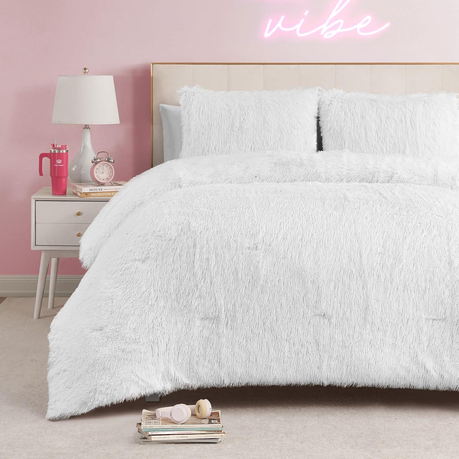 Juicy Couture Juicy Couture Shaggy Faux Fur Comforter & Shams Bedding Sets
