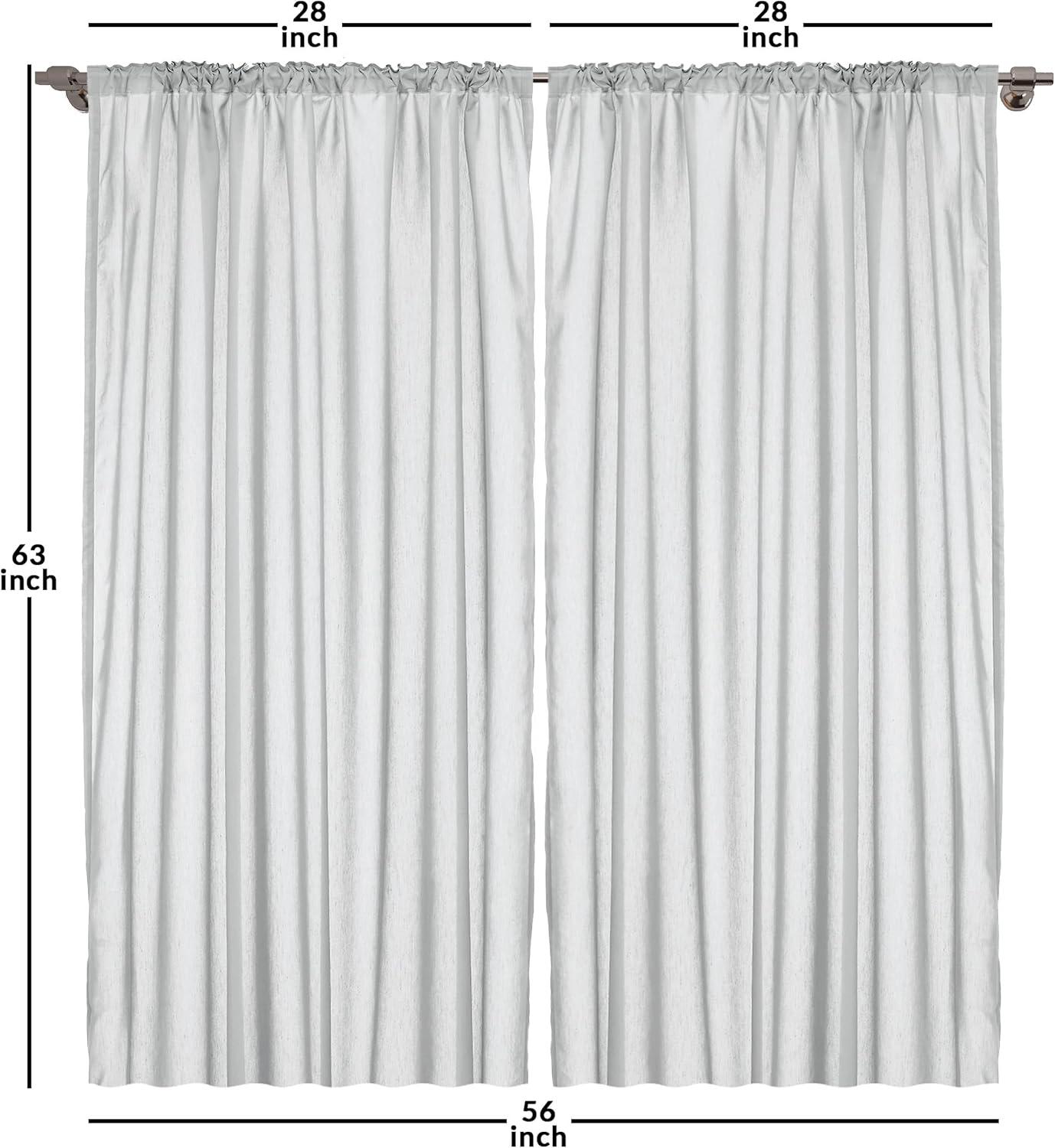 Microfiber Semi Sheer Curtain Pair