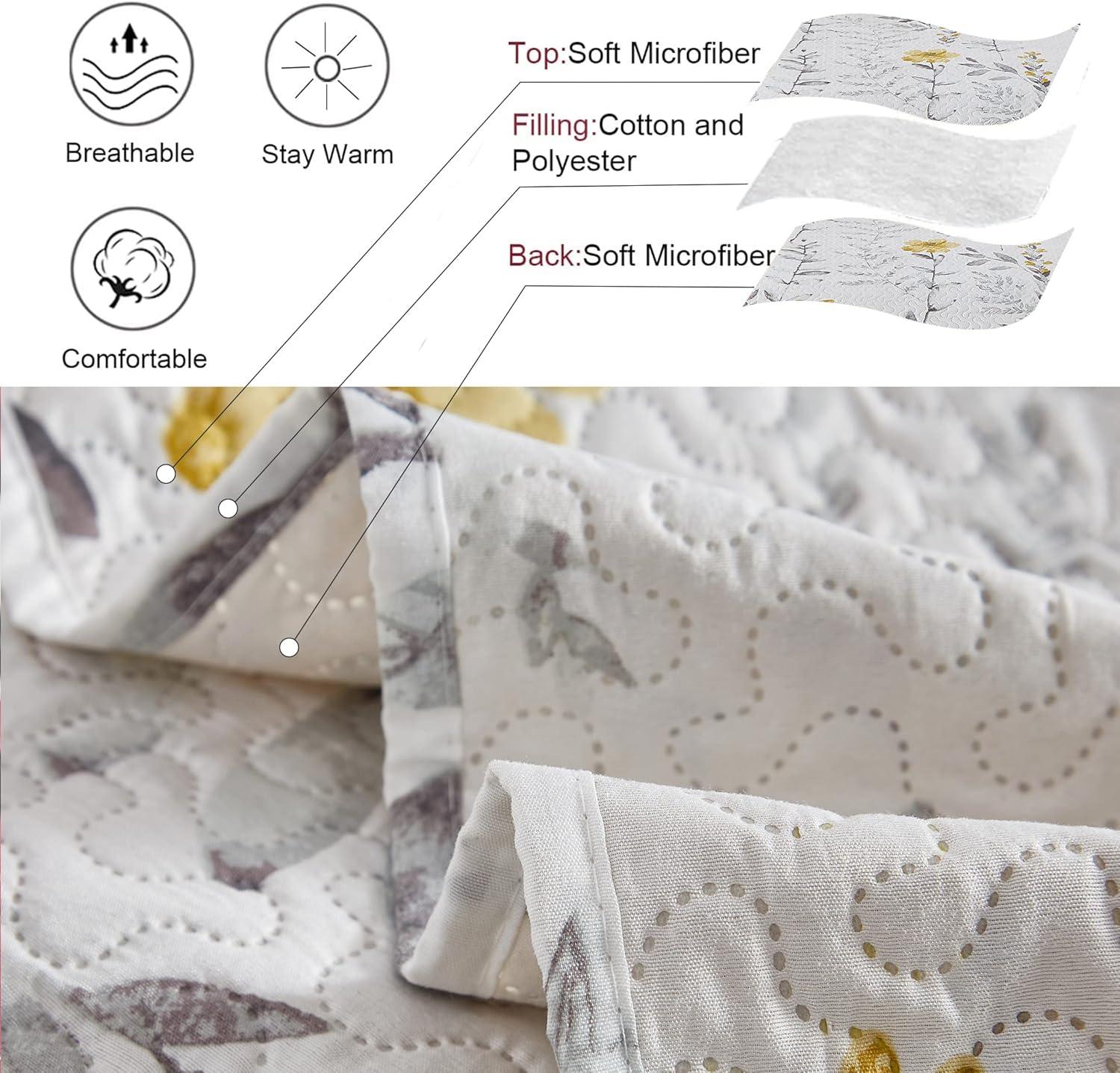 Torre & Tagus Aprile Traditional Floral Quilt Set